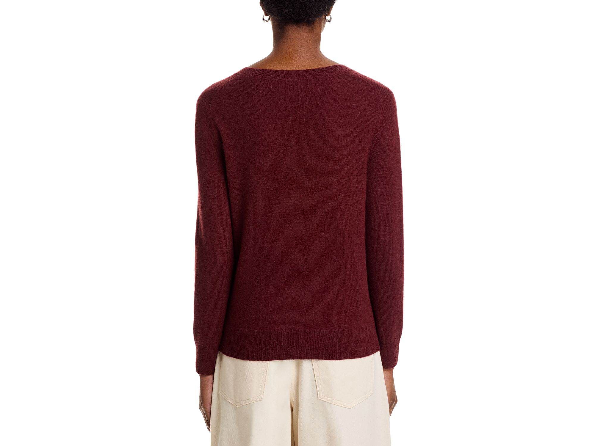 100% Cashmere V Neck Sweater - Exclusive — Image 3