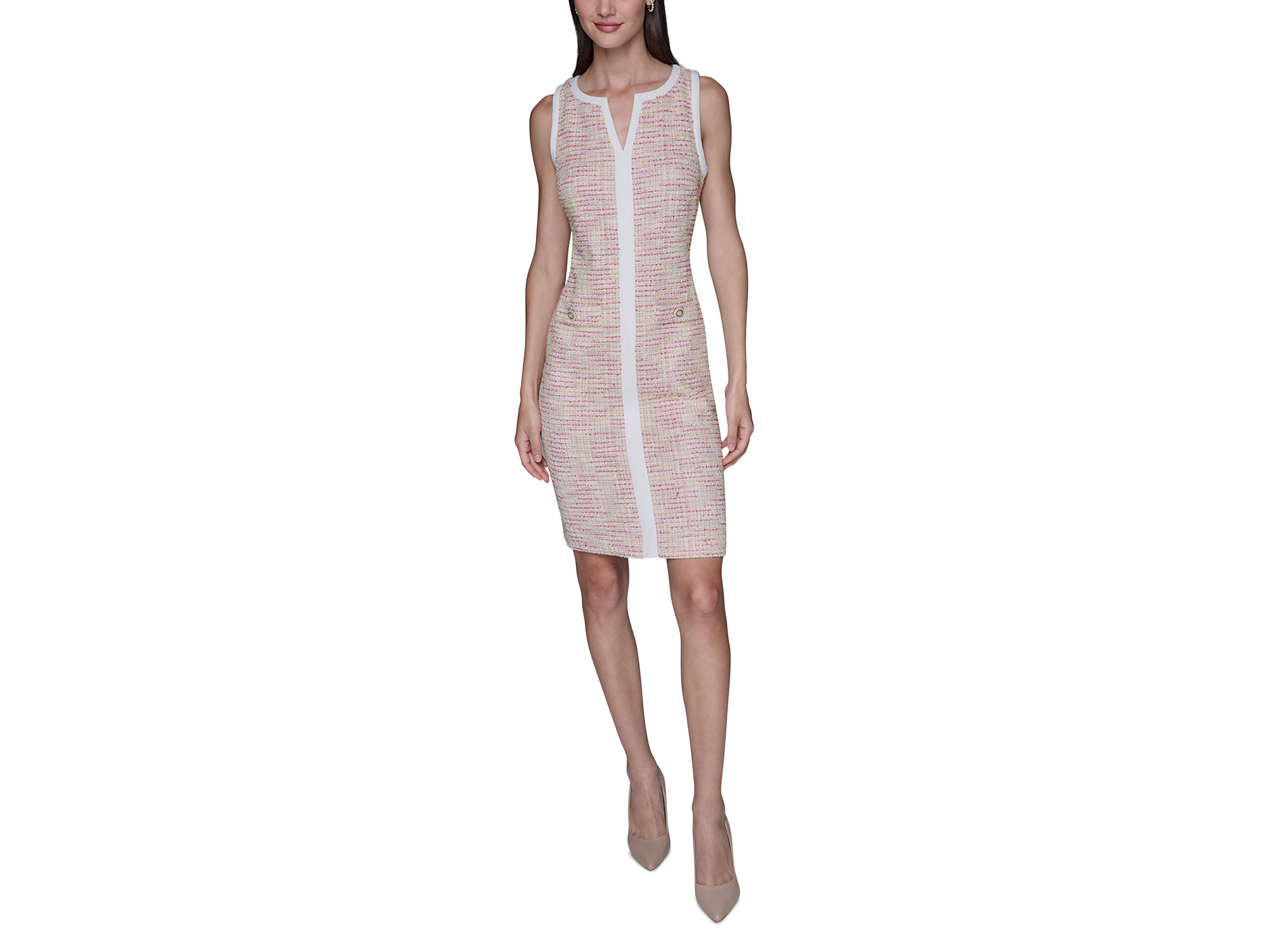 Tweed Knit Sheath Dress — Image 4