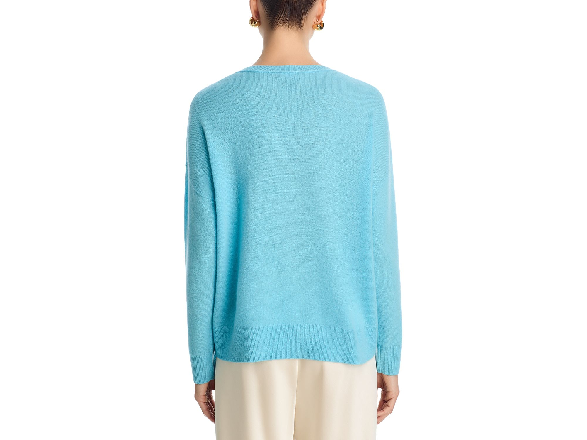 100% Cashmere V Neck Sweater - Exclusive — Image 3