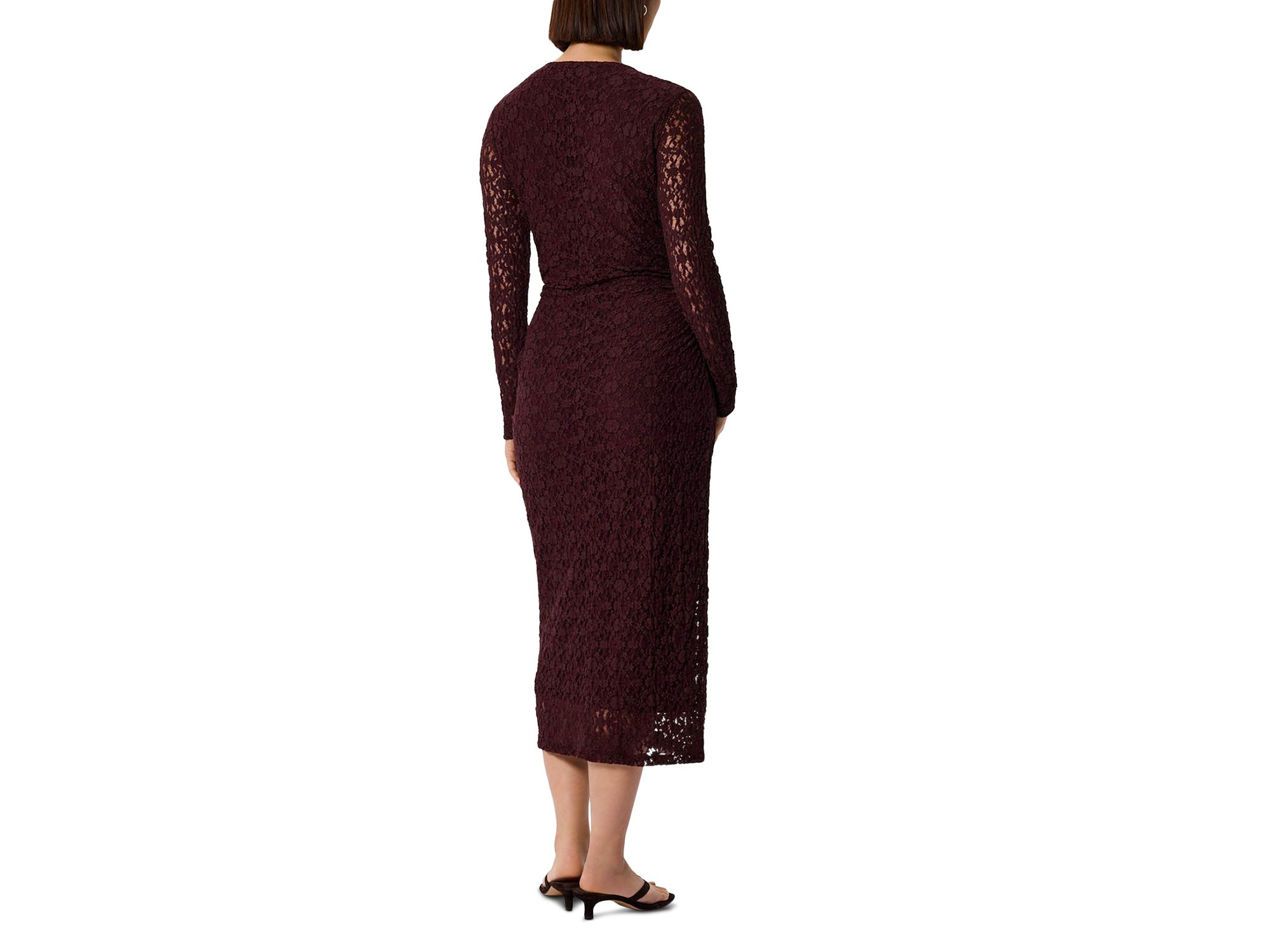 Ruched Bodice Lace Dress - Exclusive — Image 5