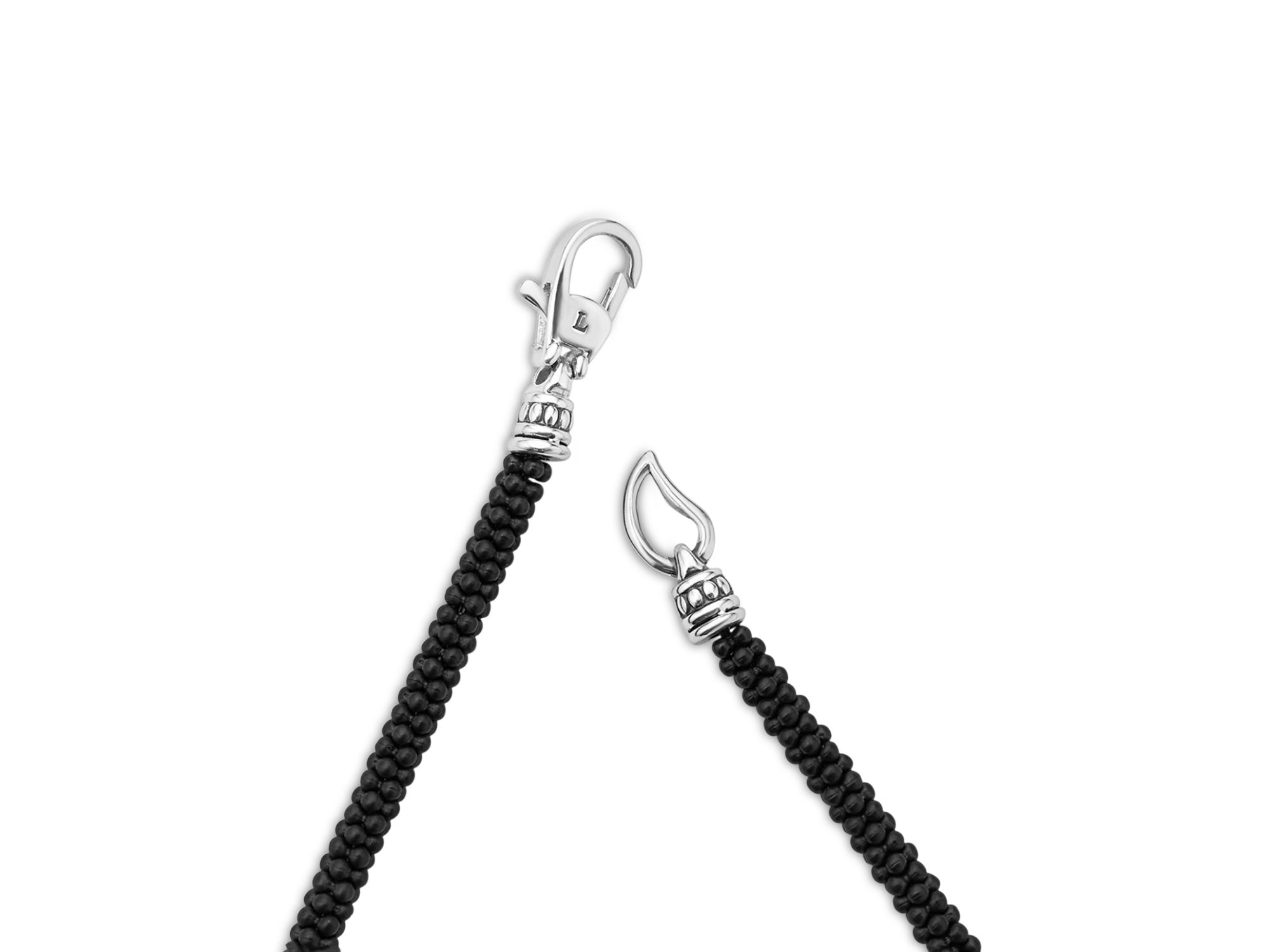 Men's Sterling Silver Anthem Black Beaded Bracelet - Exclusive — Image 3
