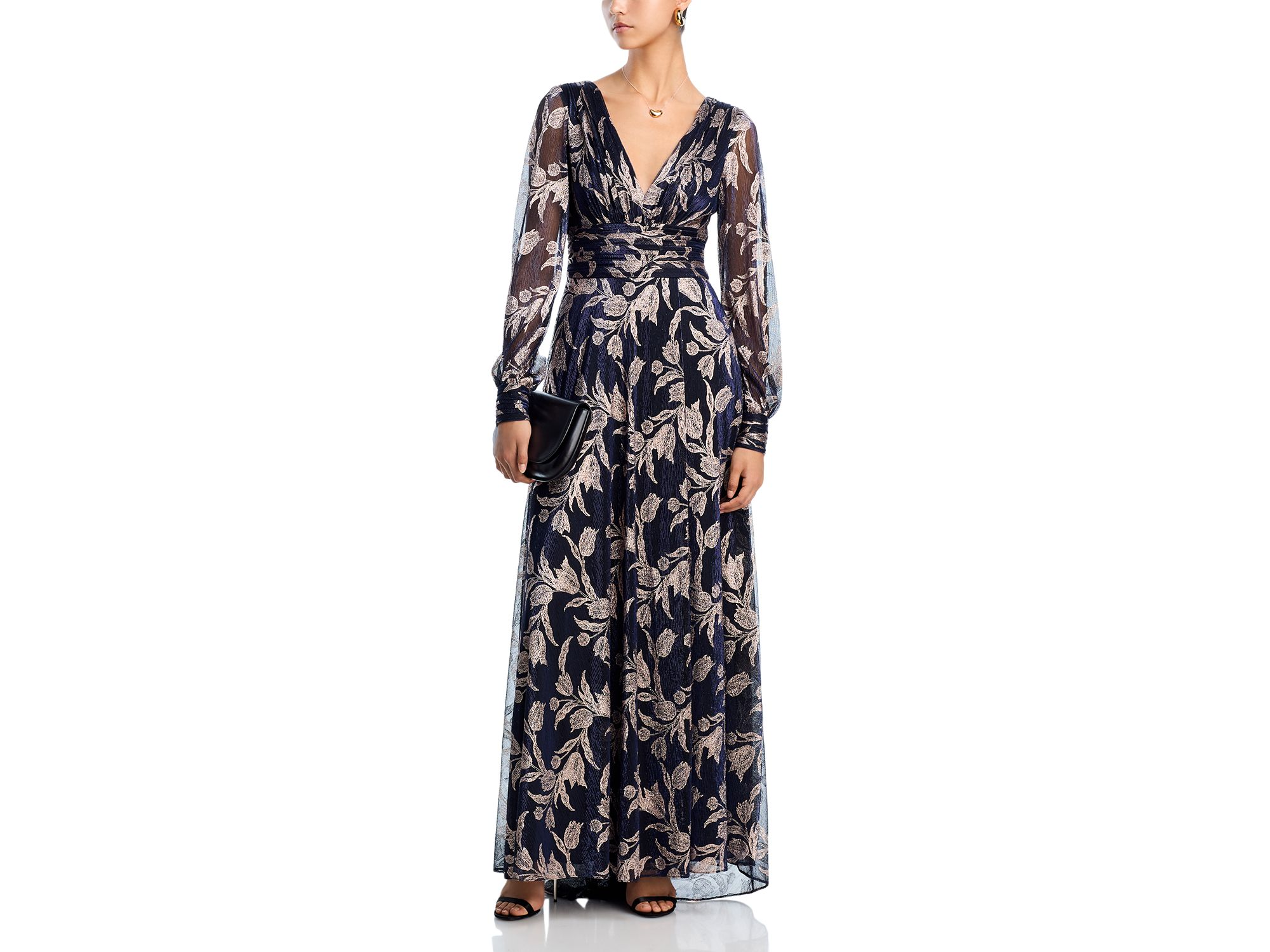Metallic Leaf Gown - Exclusive — Image 3