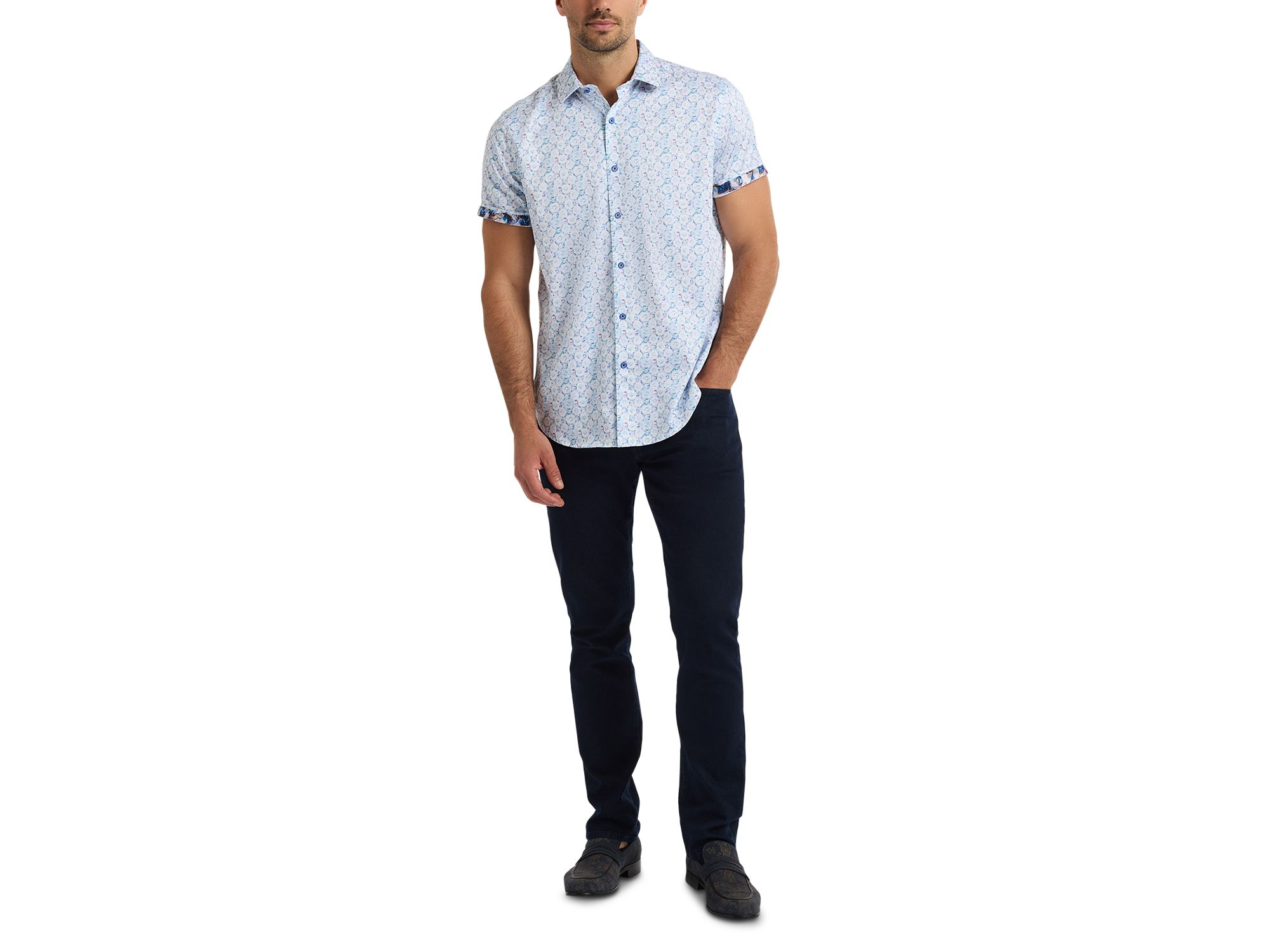 Bramston Cotton Blend Button Down Shirt — Image 7