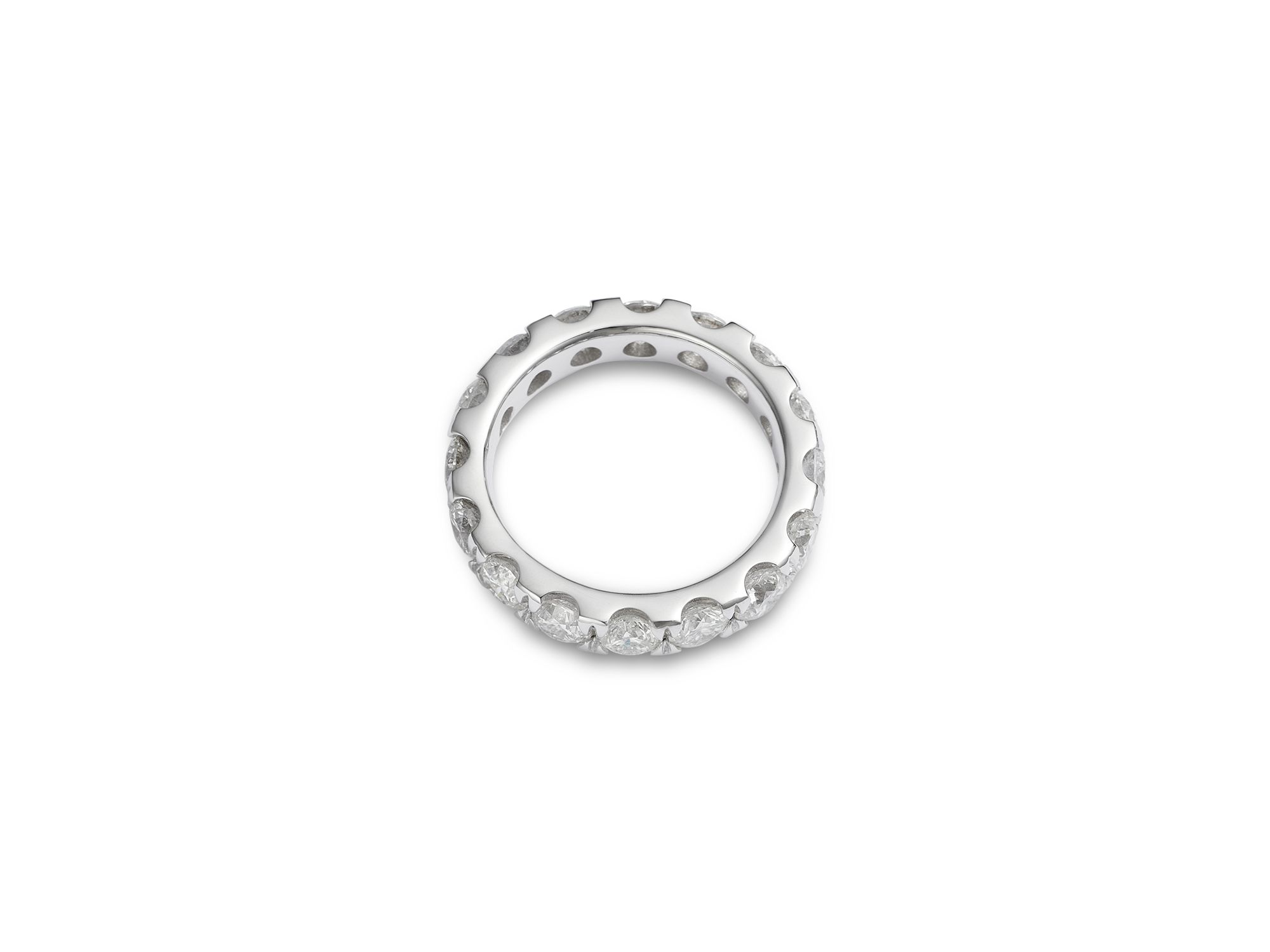 Diamond Eternity Band in 14K White Gold, 5.0 tcw — Image 3