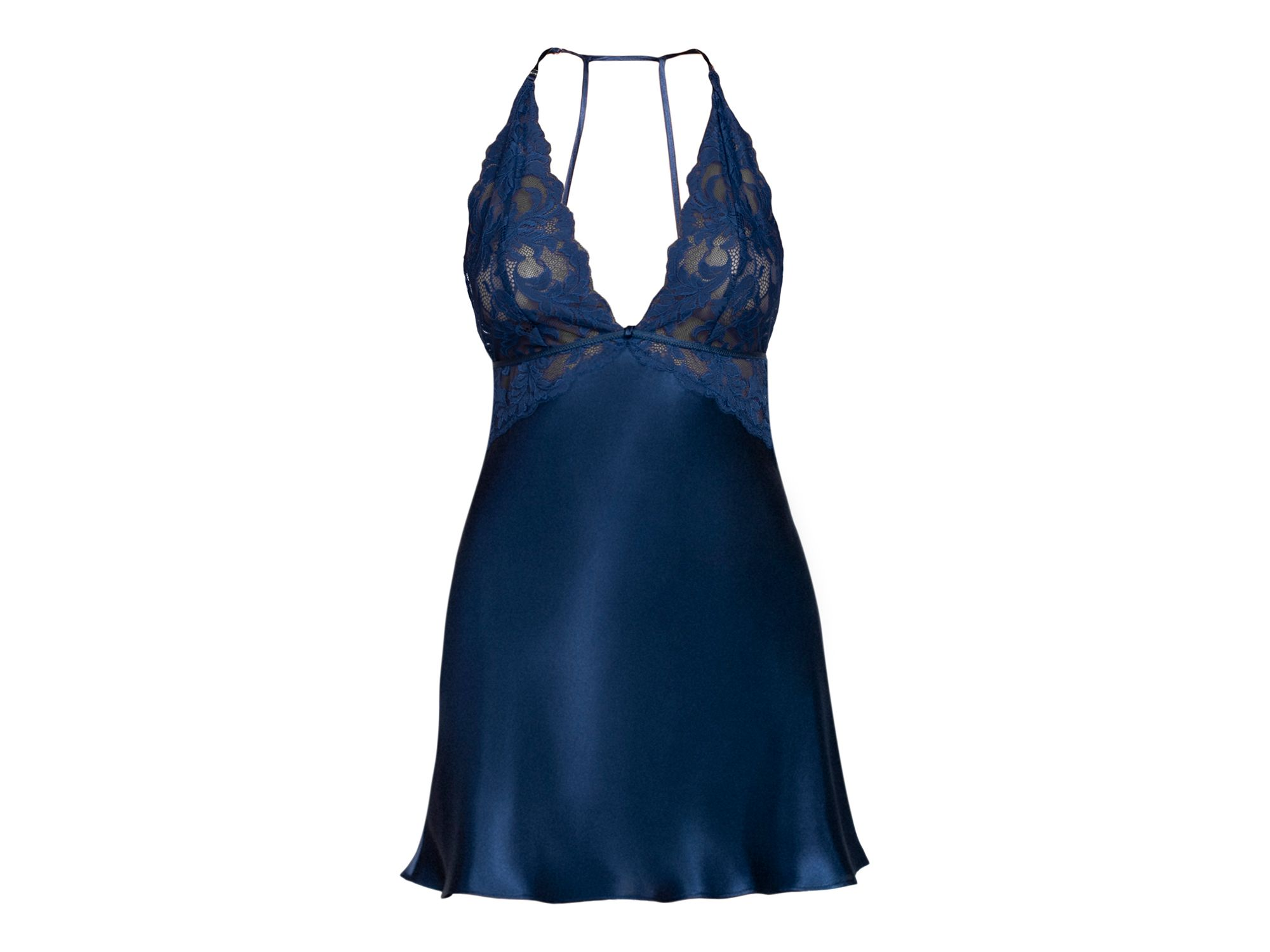 Love Story Luxe Satin Halter Chemise — Image 3