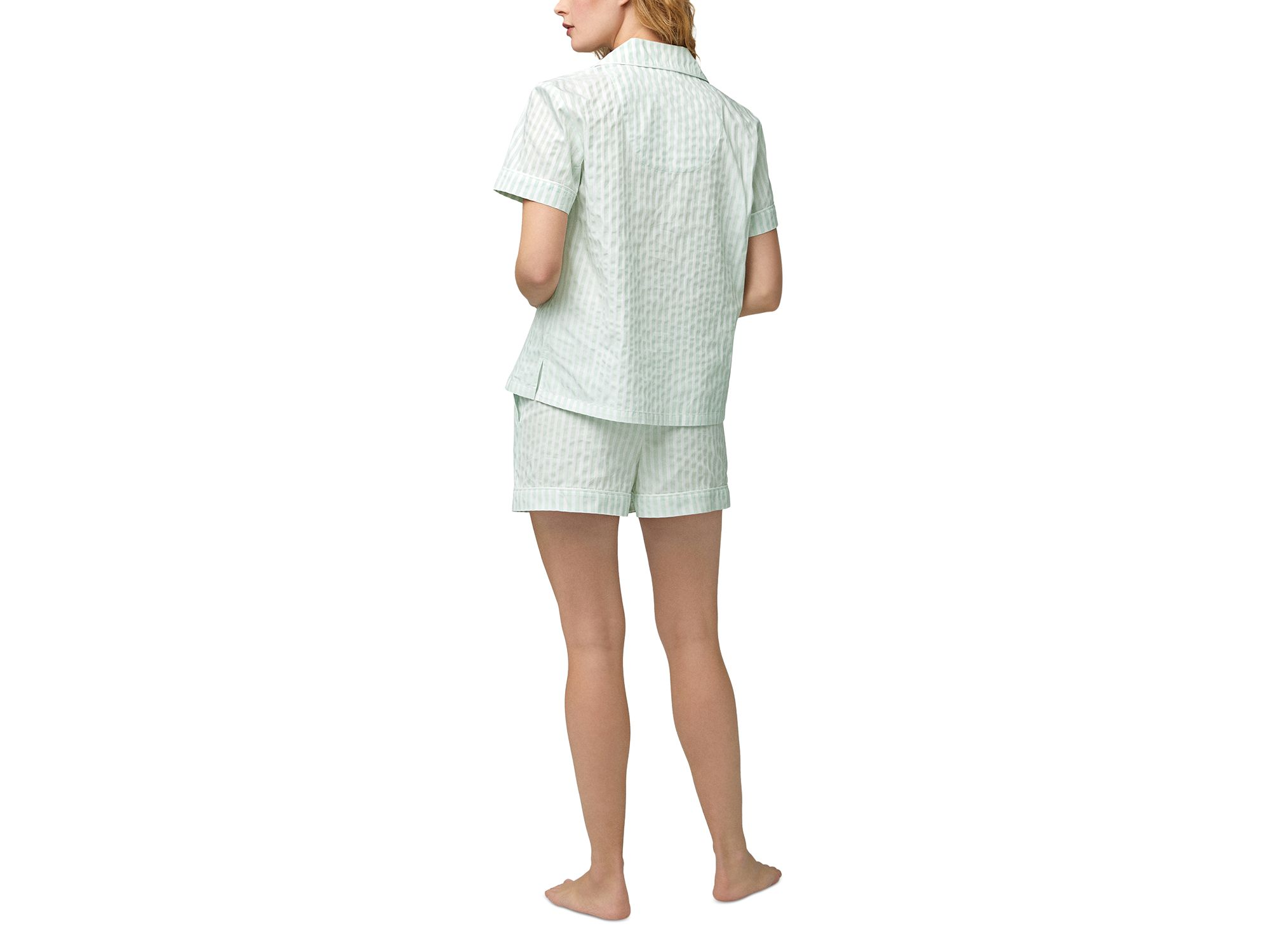 Striped Short Sleeve Boxer Pajama Set — Image 10
