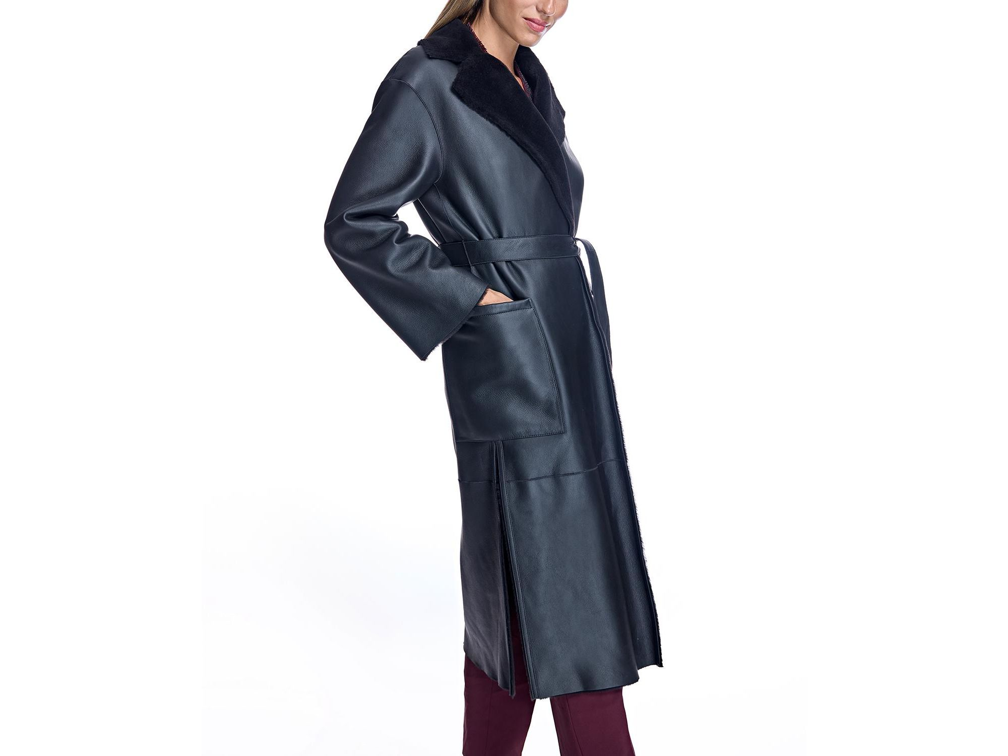 Shearling Lamb Wrap Coat — Image 5