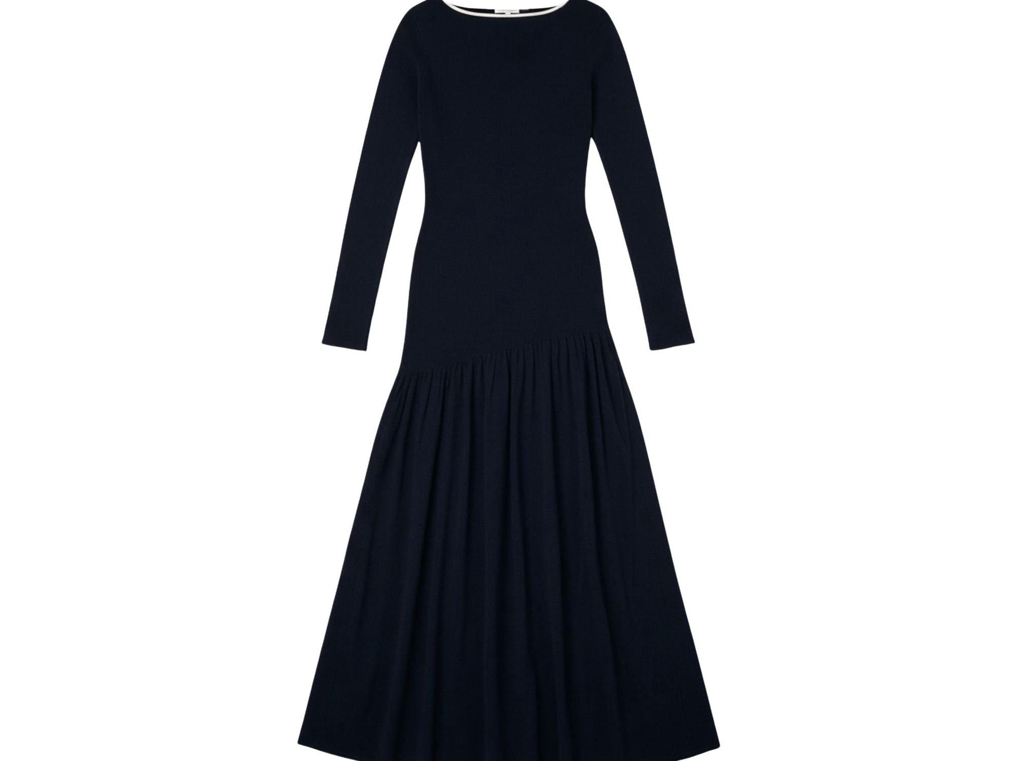 Wool Blend Sheer Knitted Skirt Dress — Image 4