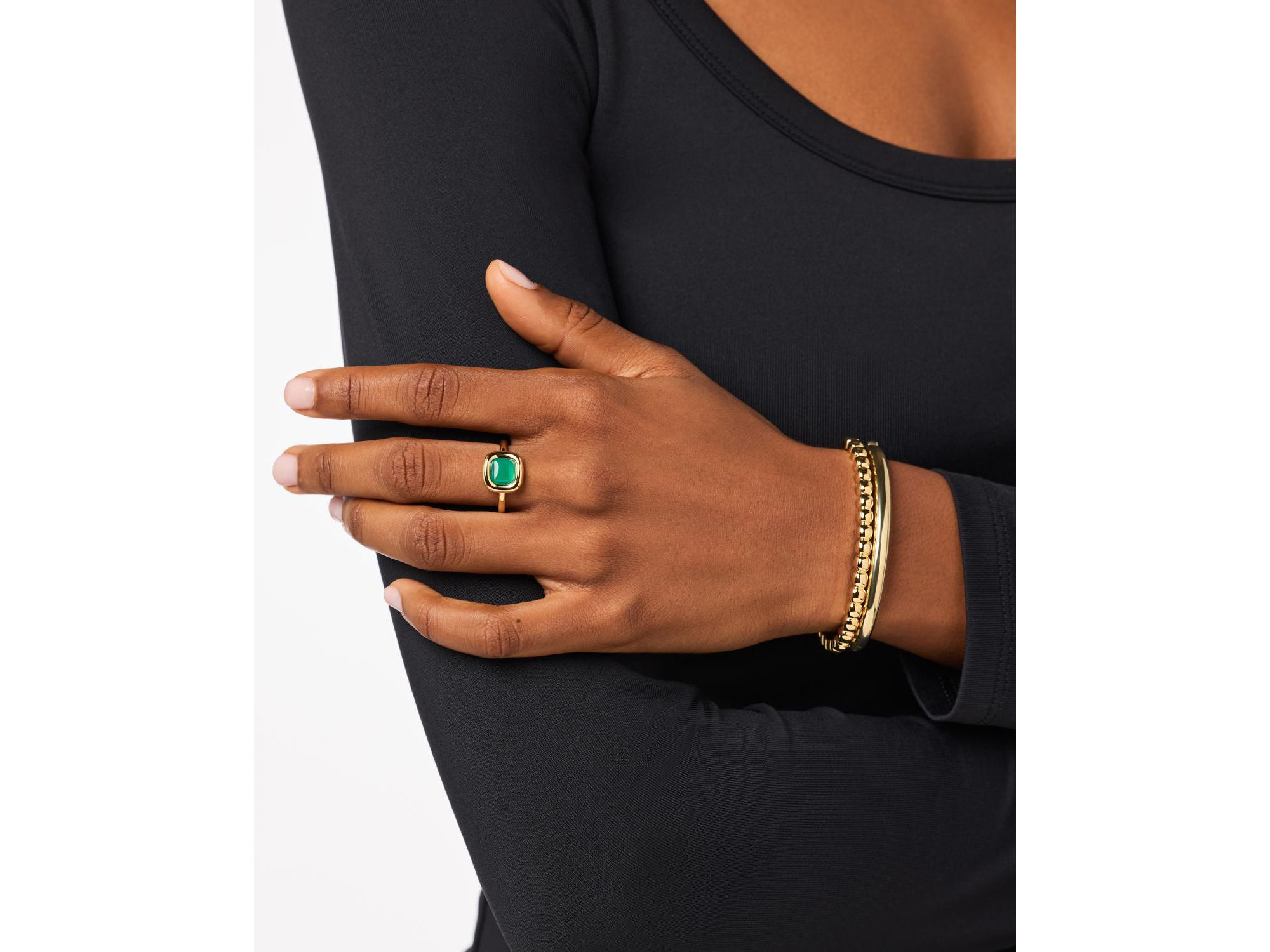 Statement Ring Clara Ring Green Onyx — Image 3