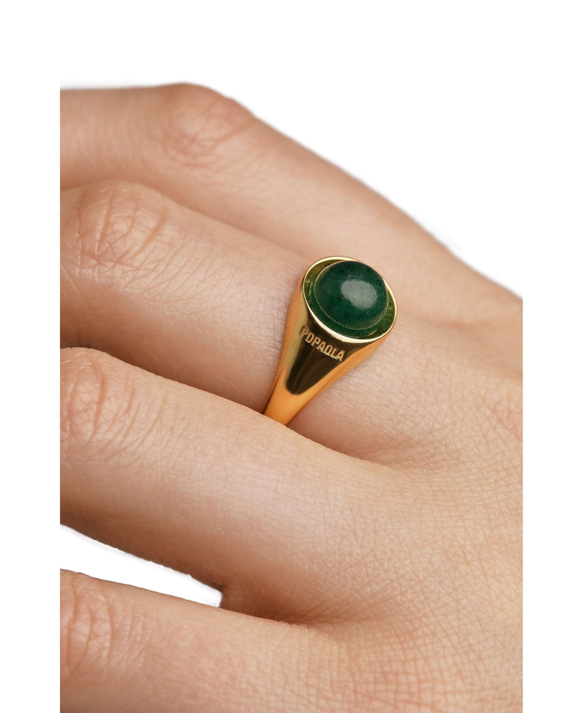 Women's Aventurine Moon Ring — Image 3