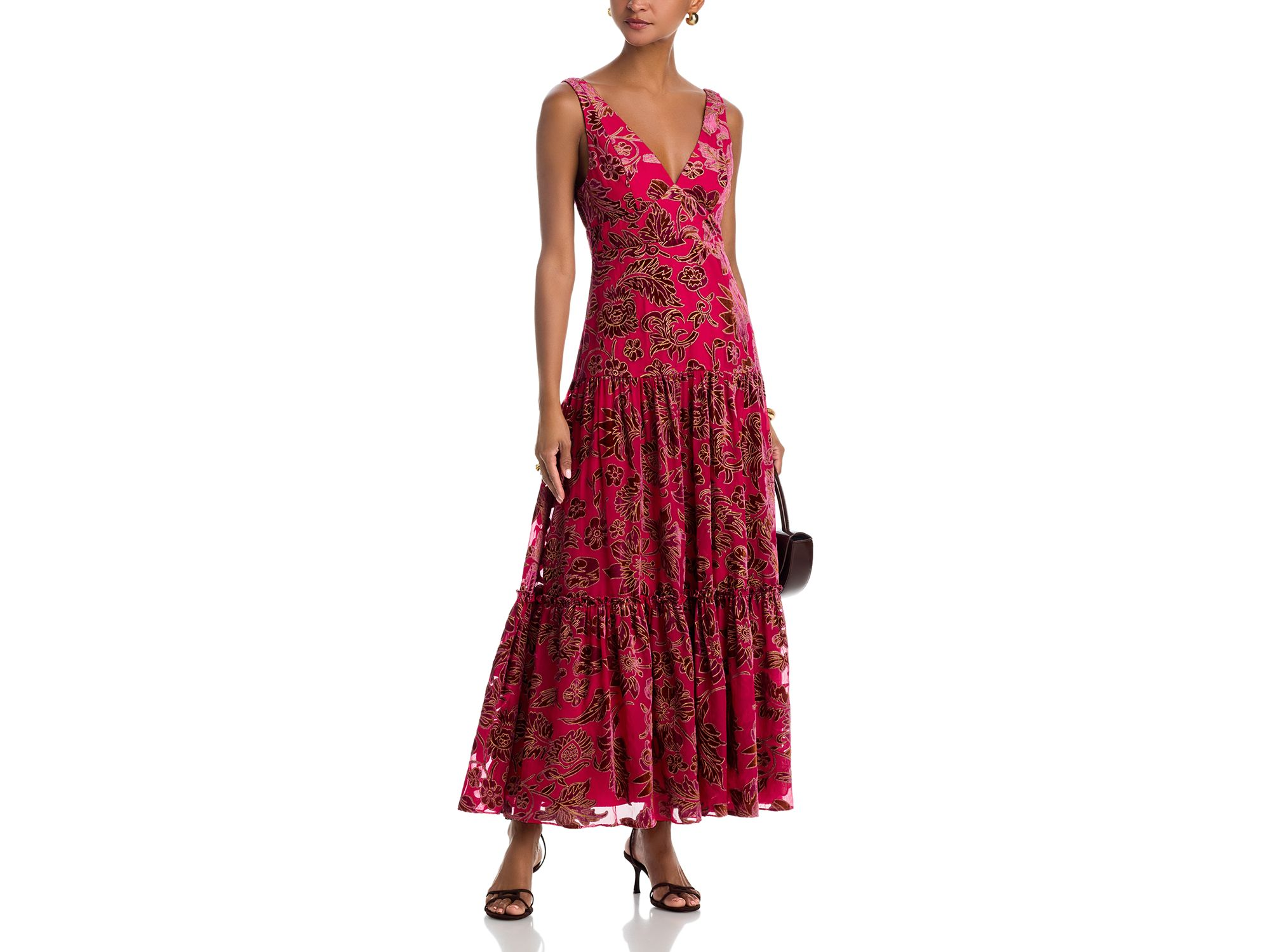 Velvet Burnout Guest of Maxi Dress - Exclusive — Image 3