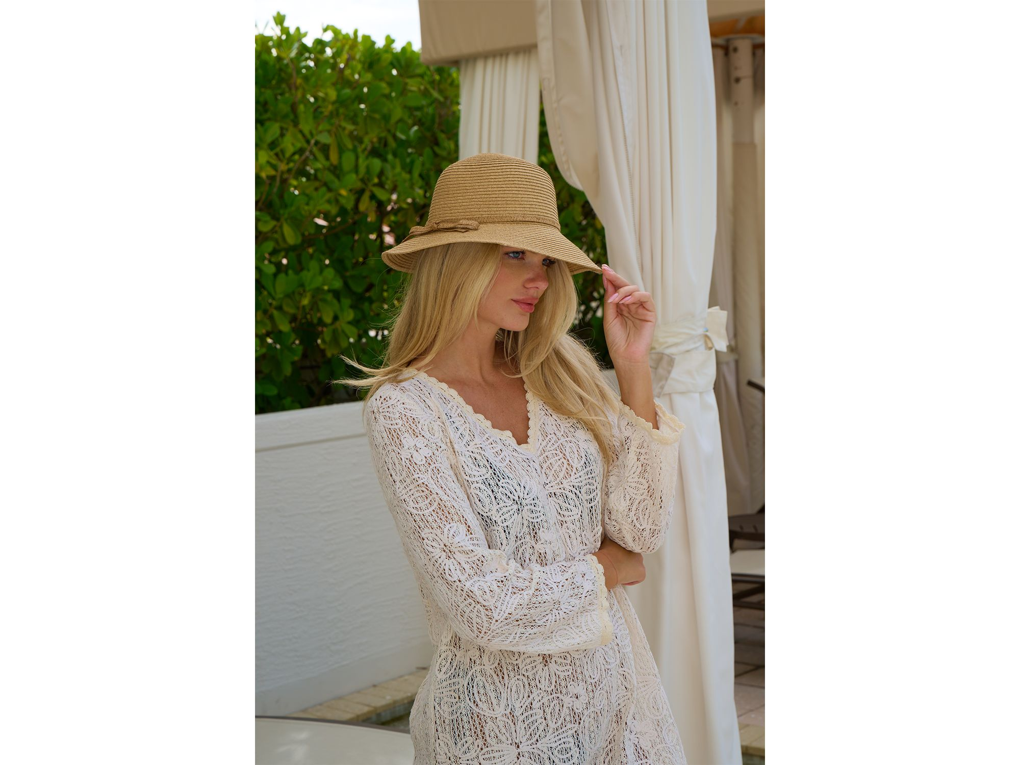 Mariella Packable Straw Cloche — Image 3