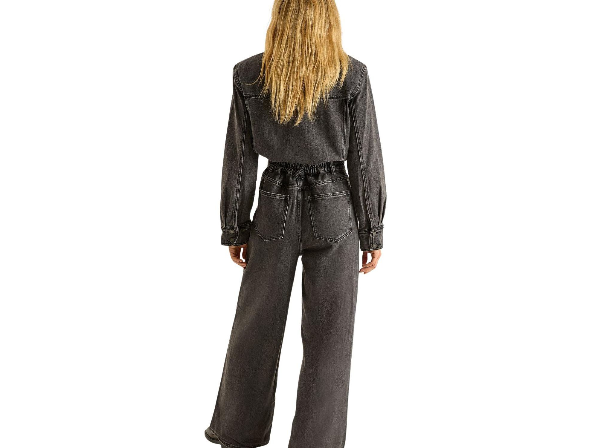 Denim Shoulder Pad Boilersuit — Image 4