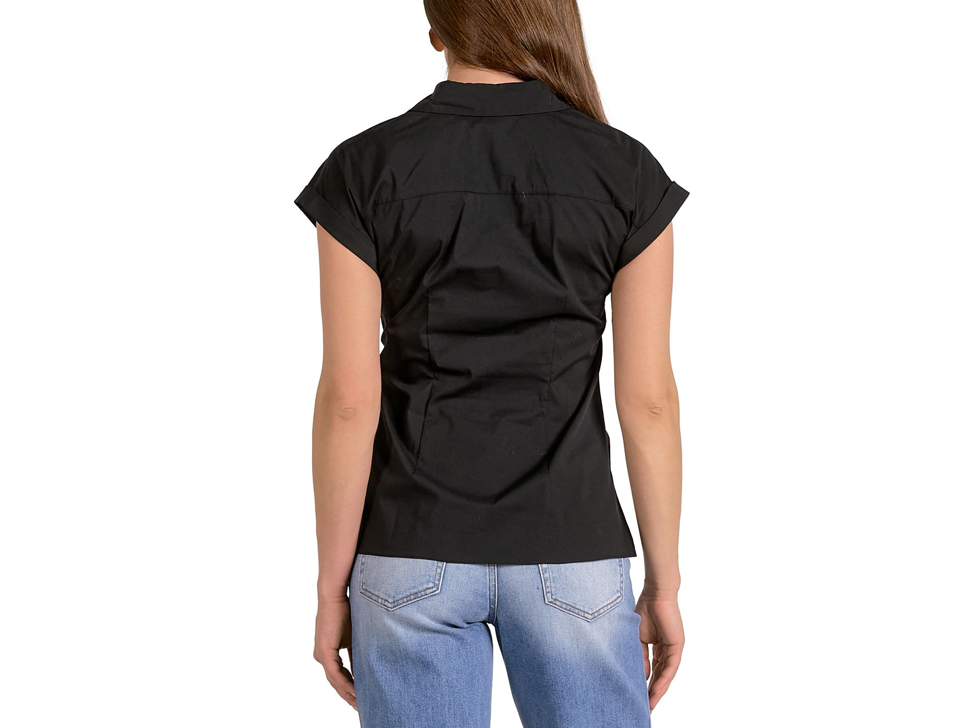 Button Down Tie Waist Shirt — Image 4