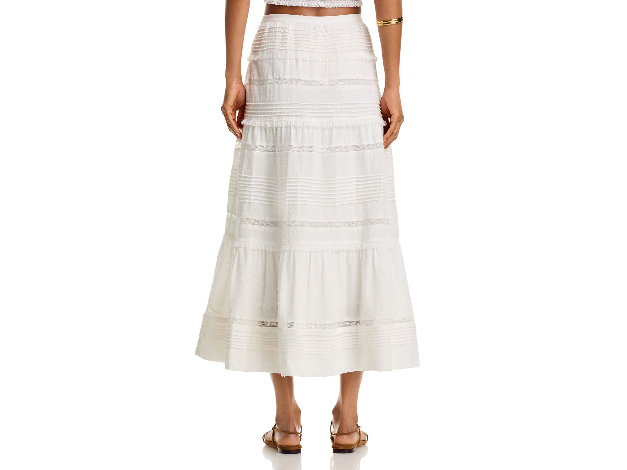 Pintuck Lace Inset Tank Top & Pintuck Lace Inset Midi Skirt - Exclusive — Image 6