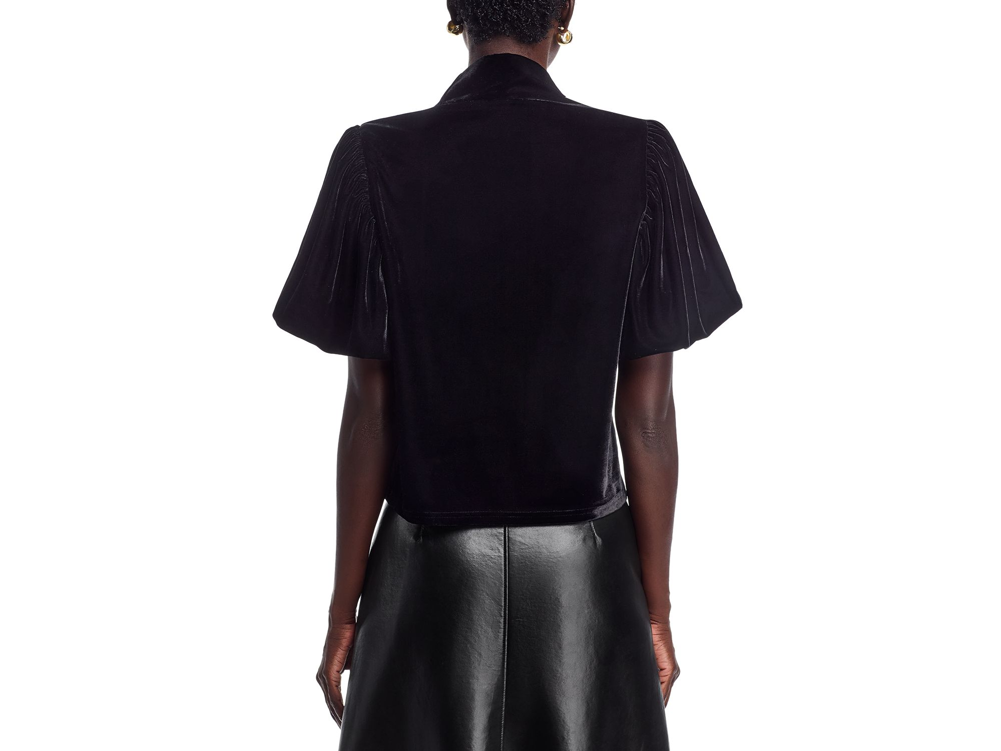 Velvet Mock Neck Top — Image 3