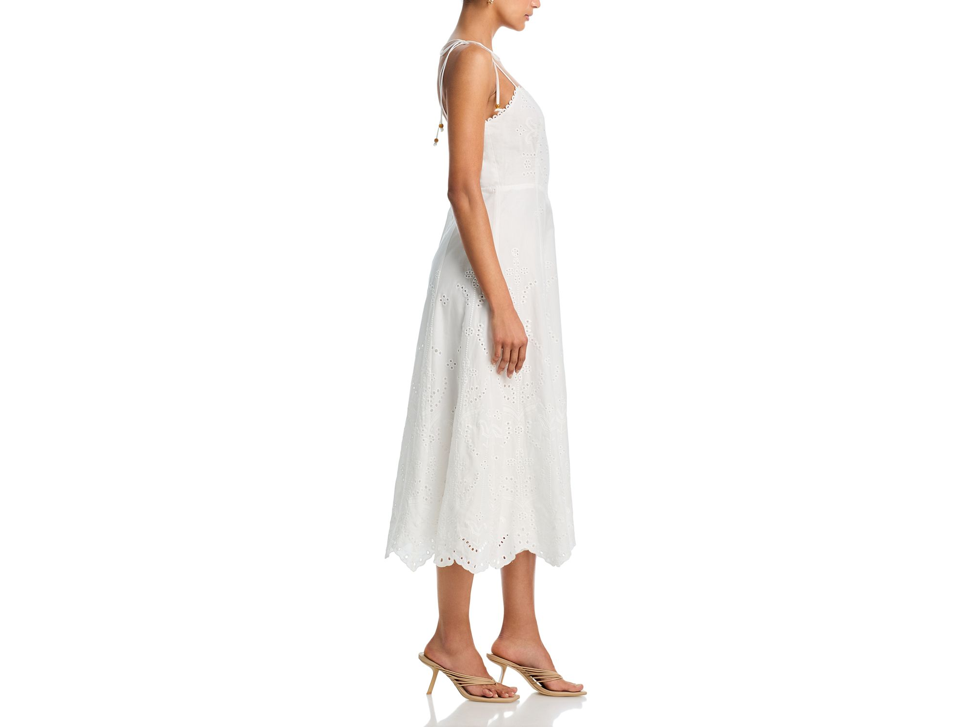 Eyelet Sweetheart Midi Dress - Exclusive — Image 4