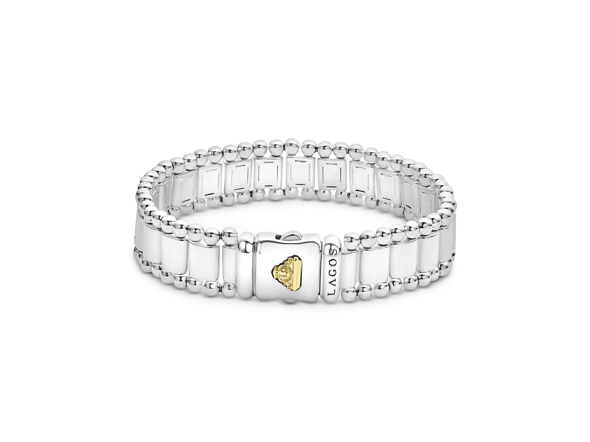Men's 18K Yellow Gold & Sterling Anthem Link Bracelet — Image 5