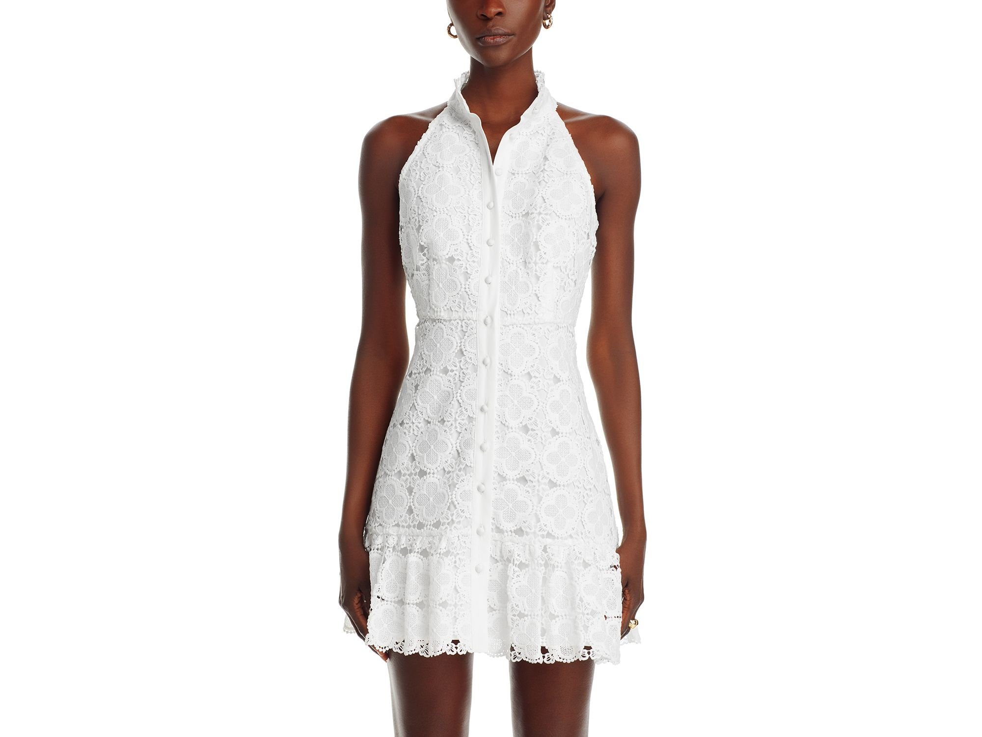 Lace Mini Shirt Dress - Exclusive — Image 5