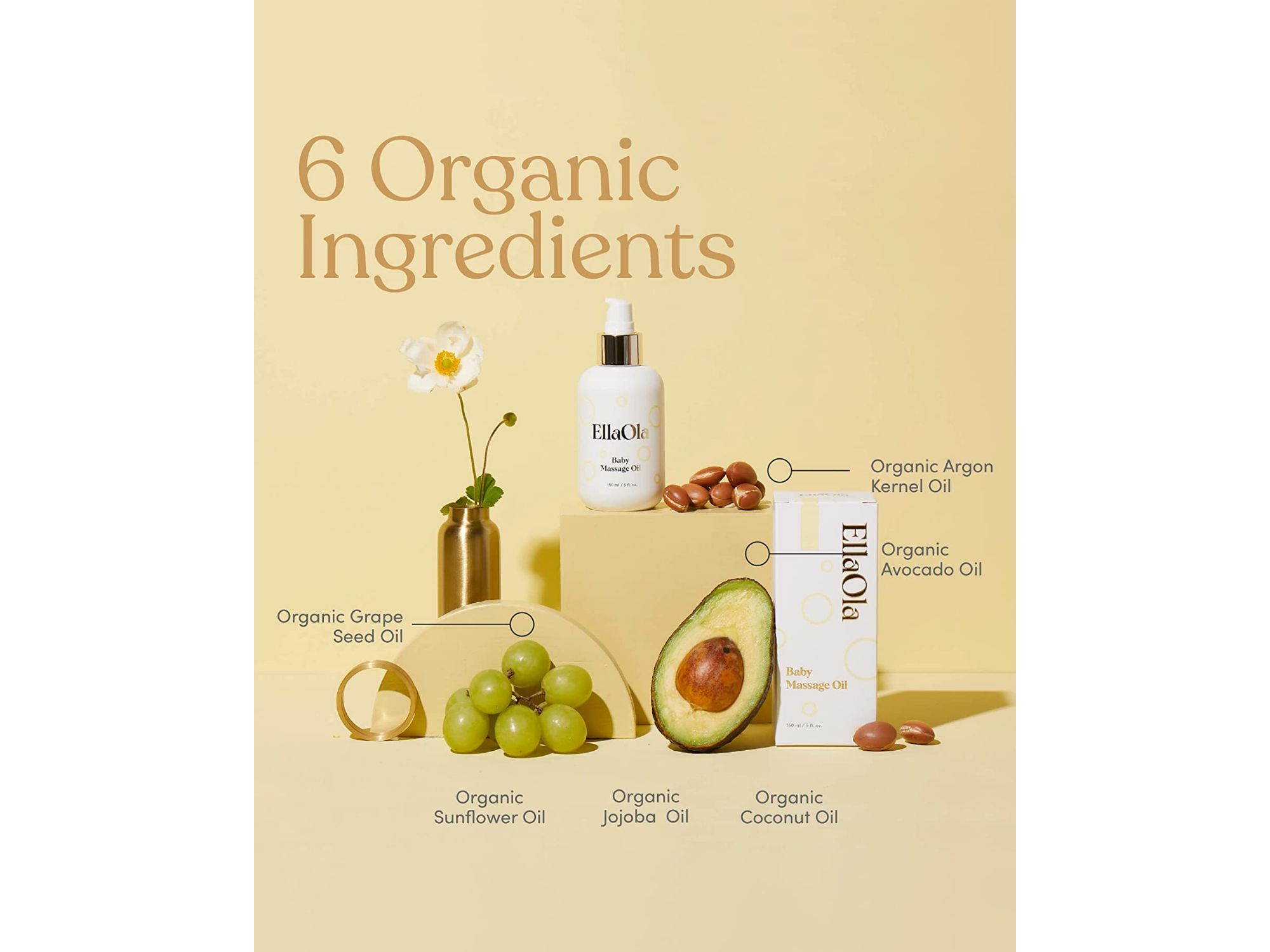 Unisex 100% Organic Baby Massage Oil - Baby — Image 3