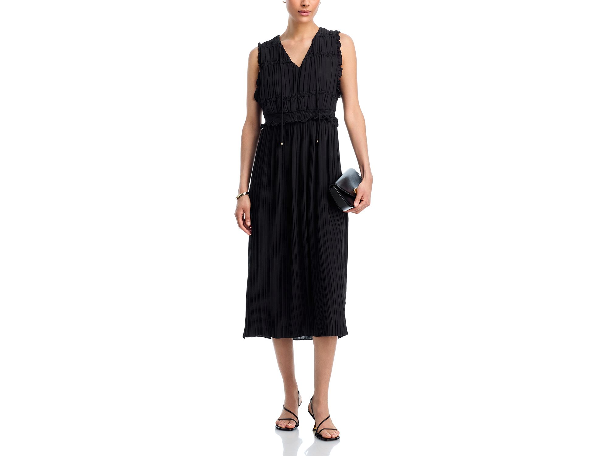 Tiered Pleated Dress — Image 3