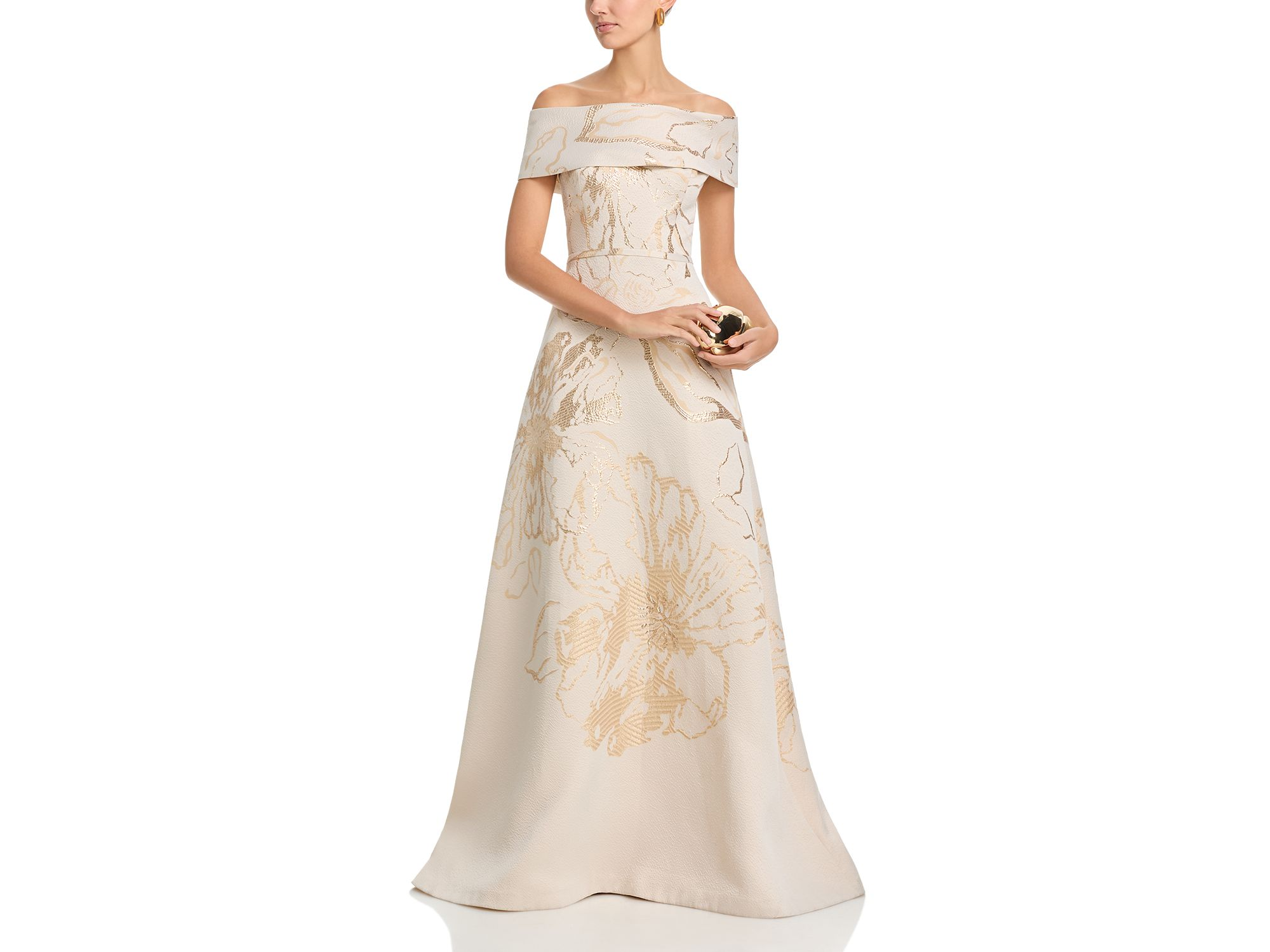 Jacquard Cuff Bodice Gown — Image 3