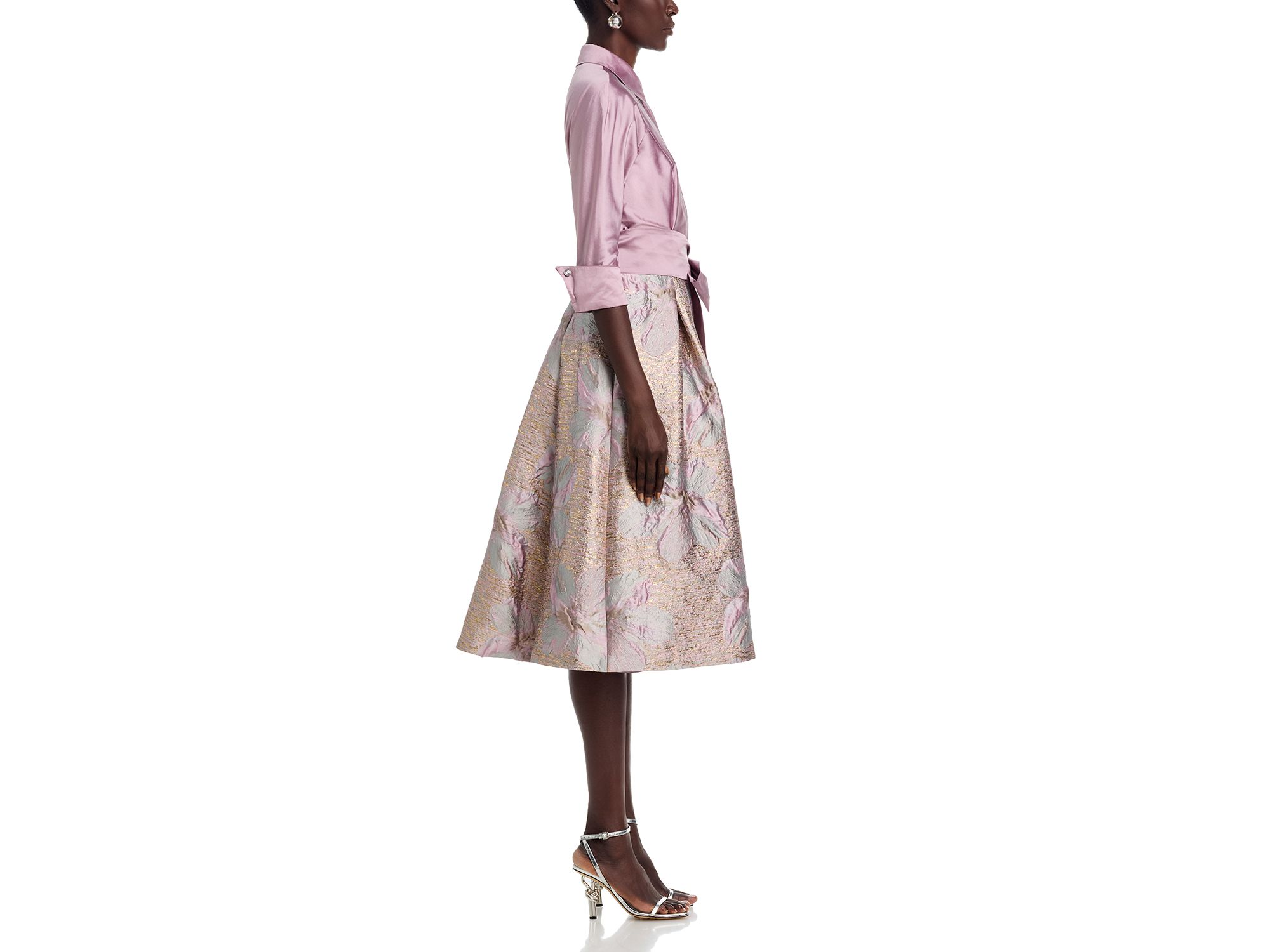Taffeta Jacquard Shirtdress — Image 5