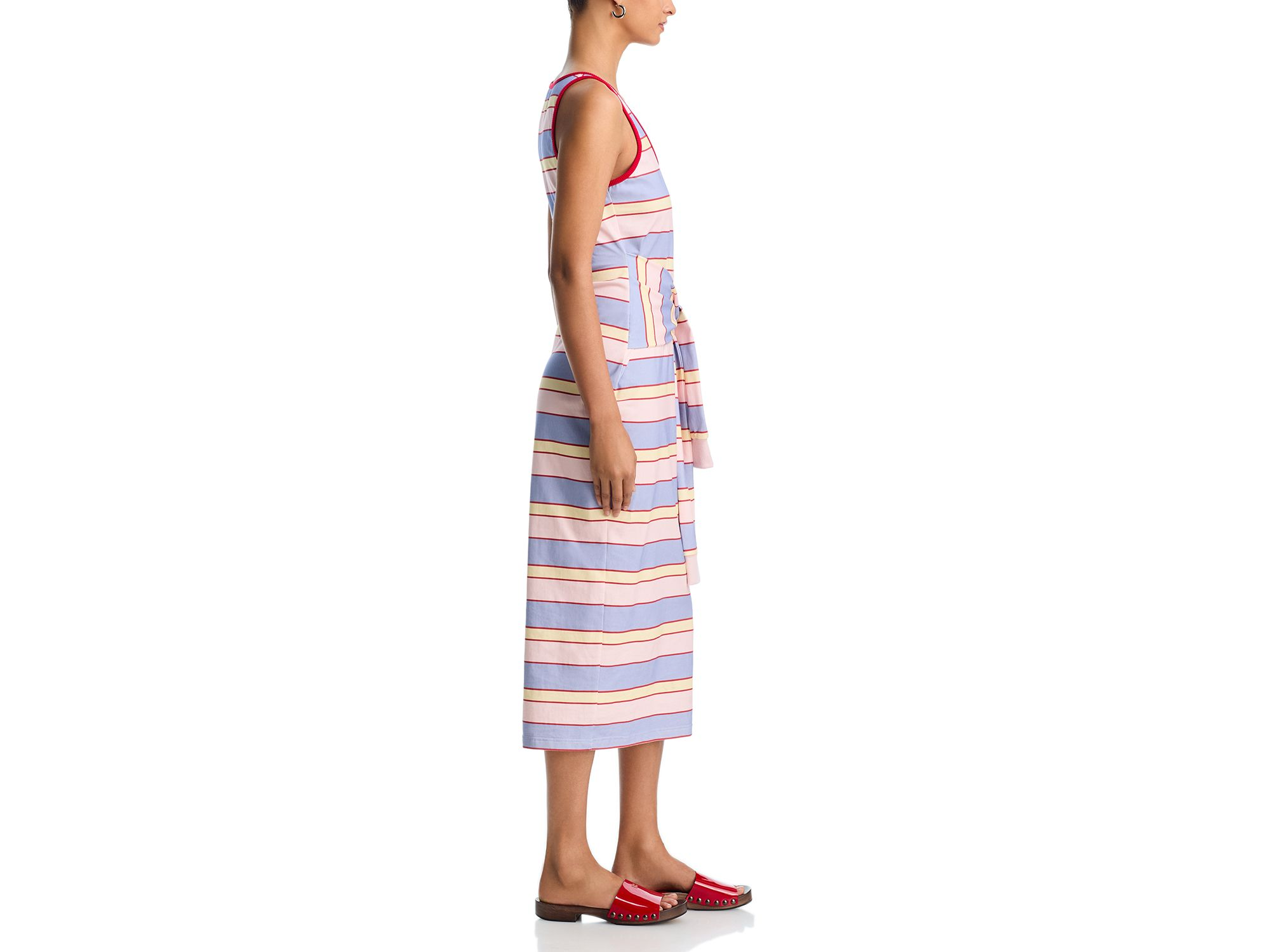 Multi Stripe Tank Midi Dress - Exclusive — Image 6