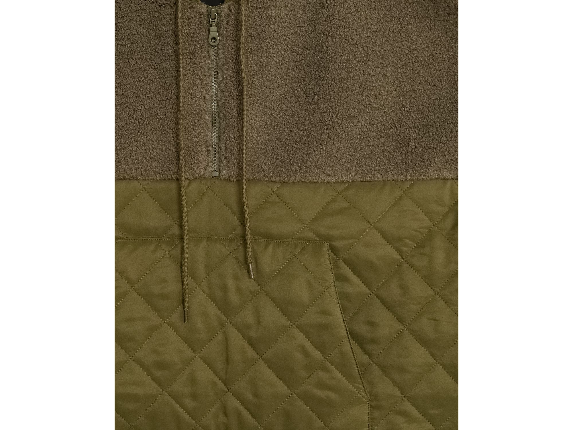 Combo Quilted Hooded Poncho — Image 3