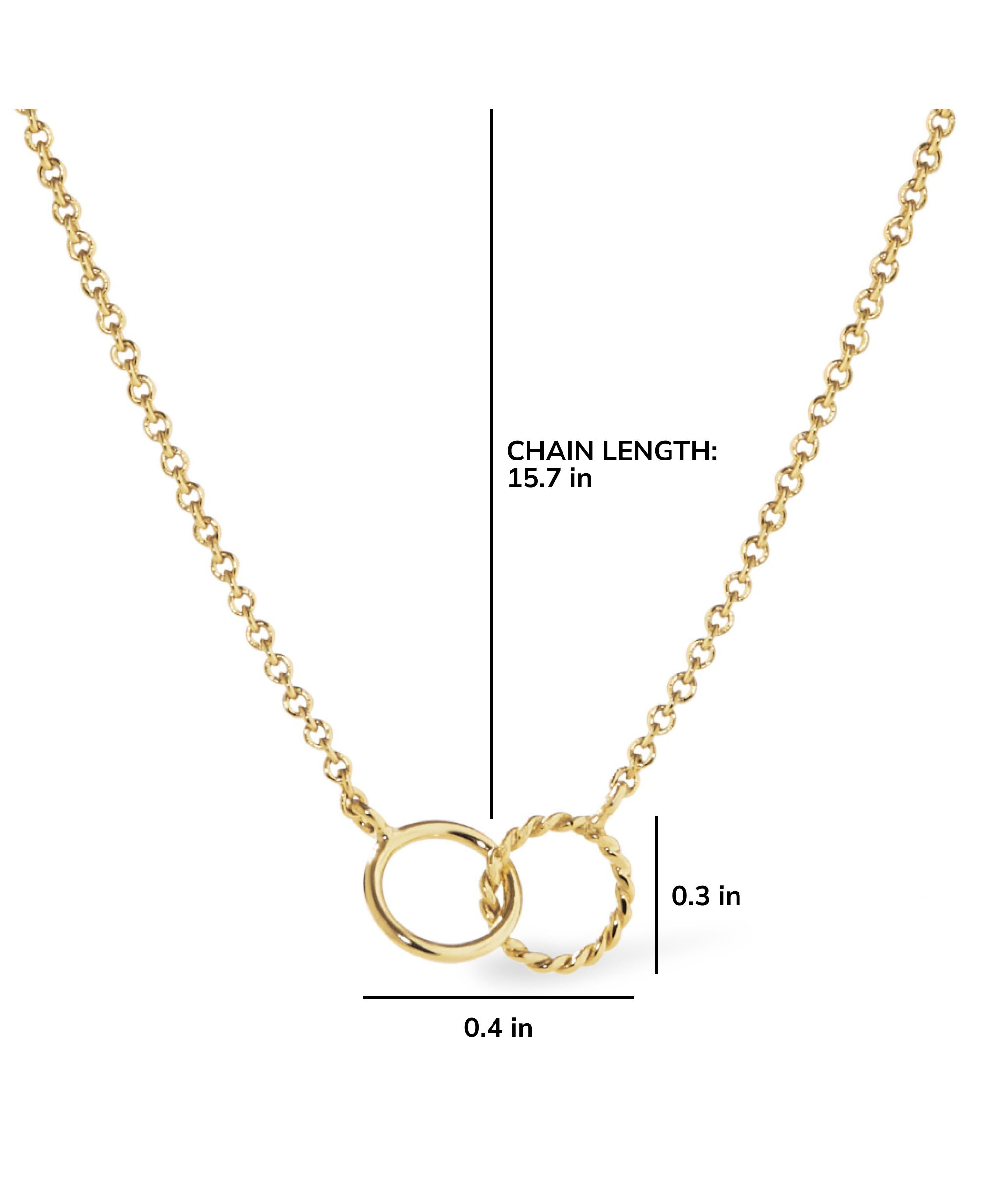 Sam Interlocking Circles Necklace — Image 5