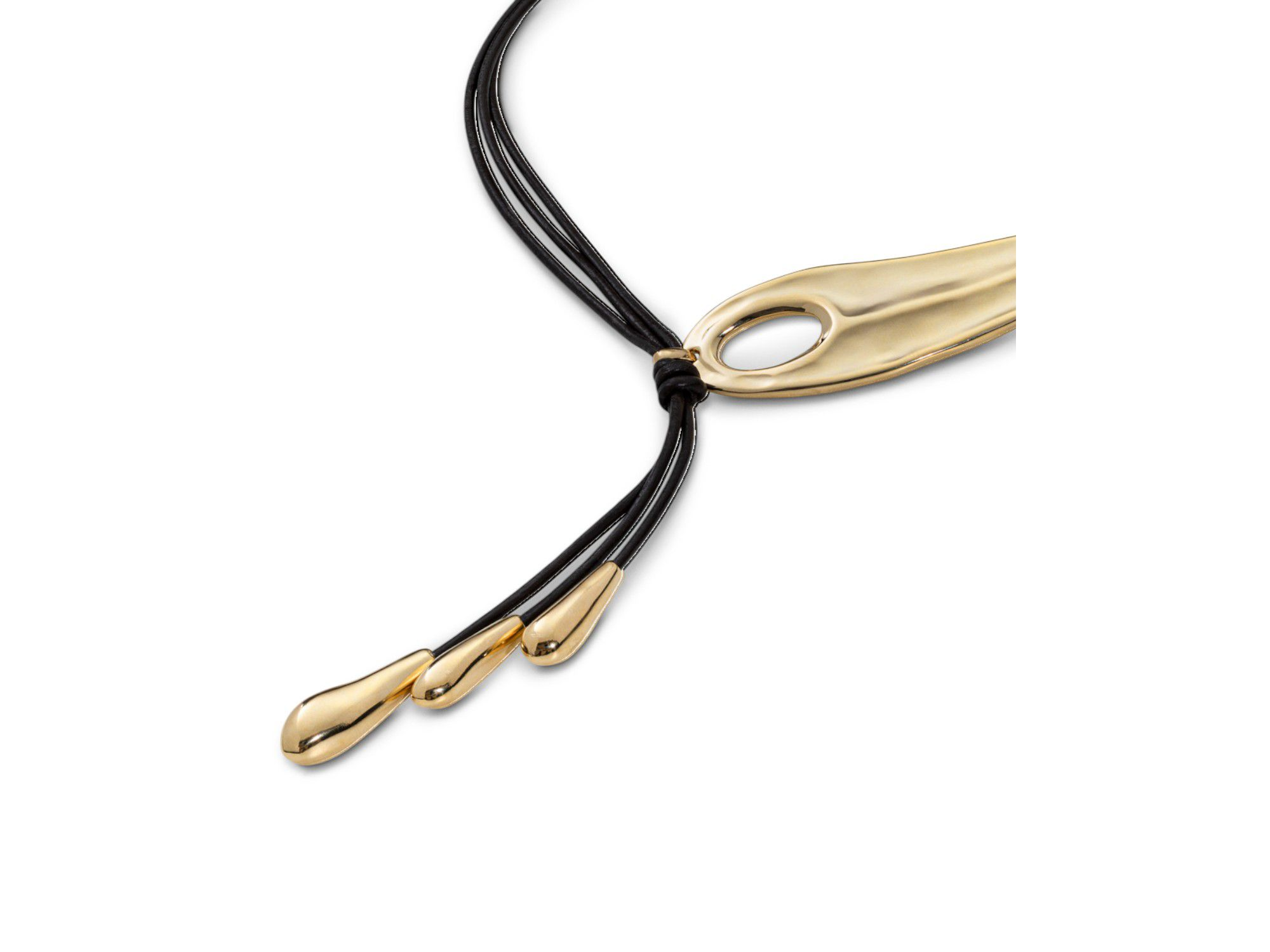 Fringed Leather Whip Necklace — Image 3