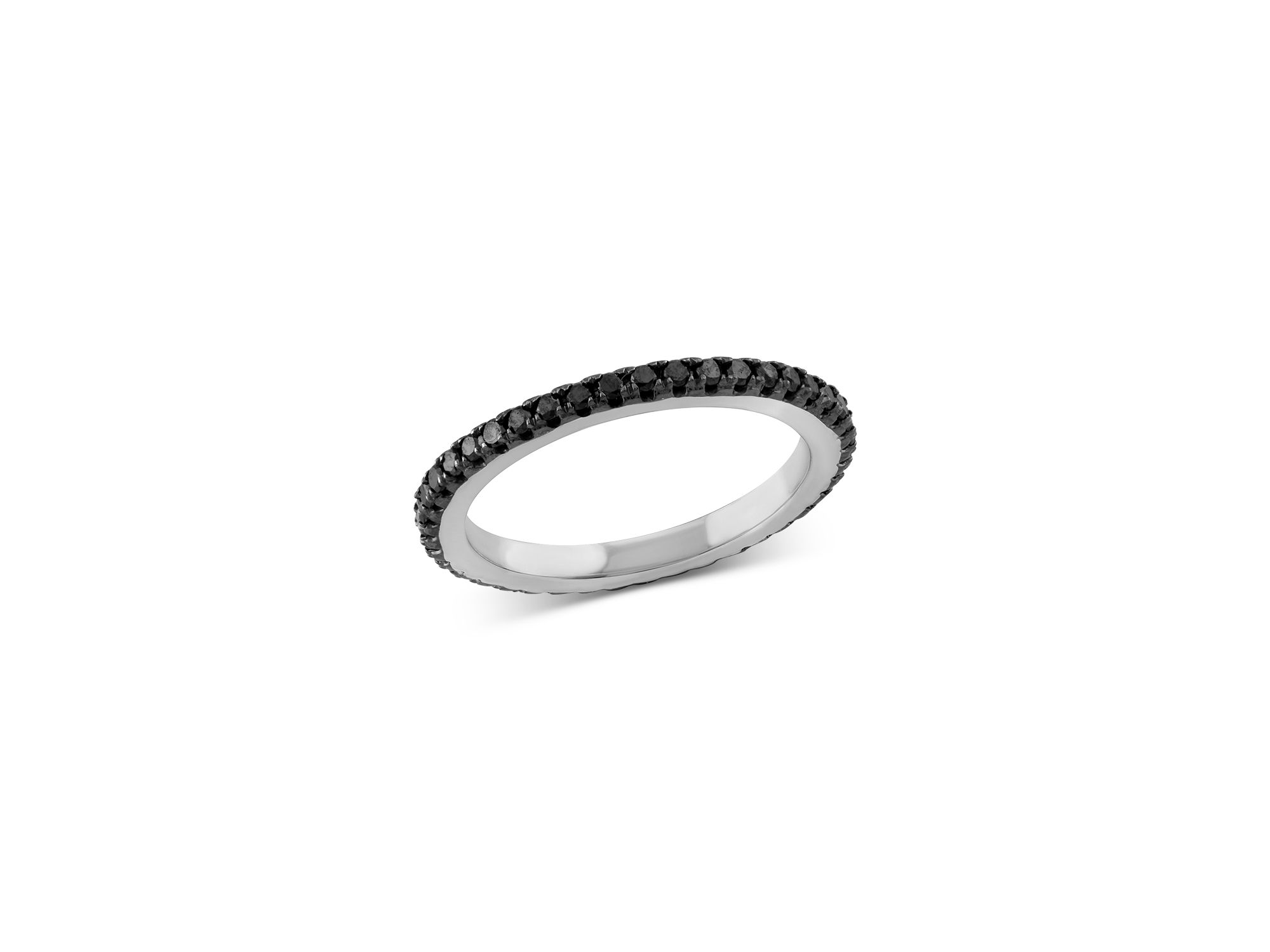 Black Diamond Eternity Band in 14K Gold, 0.30 tcw — Image 3
