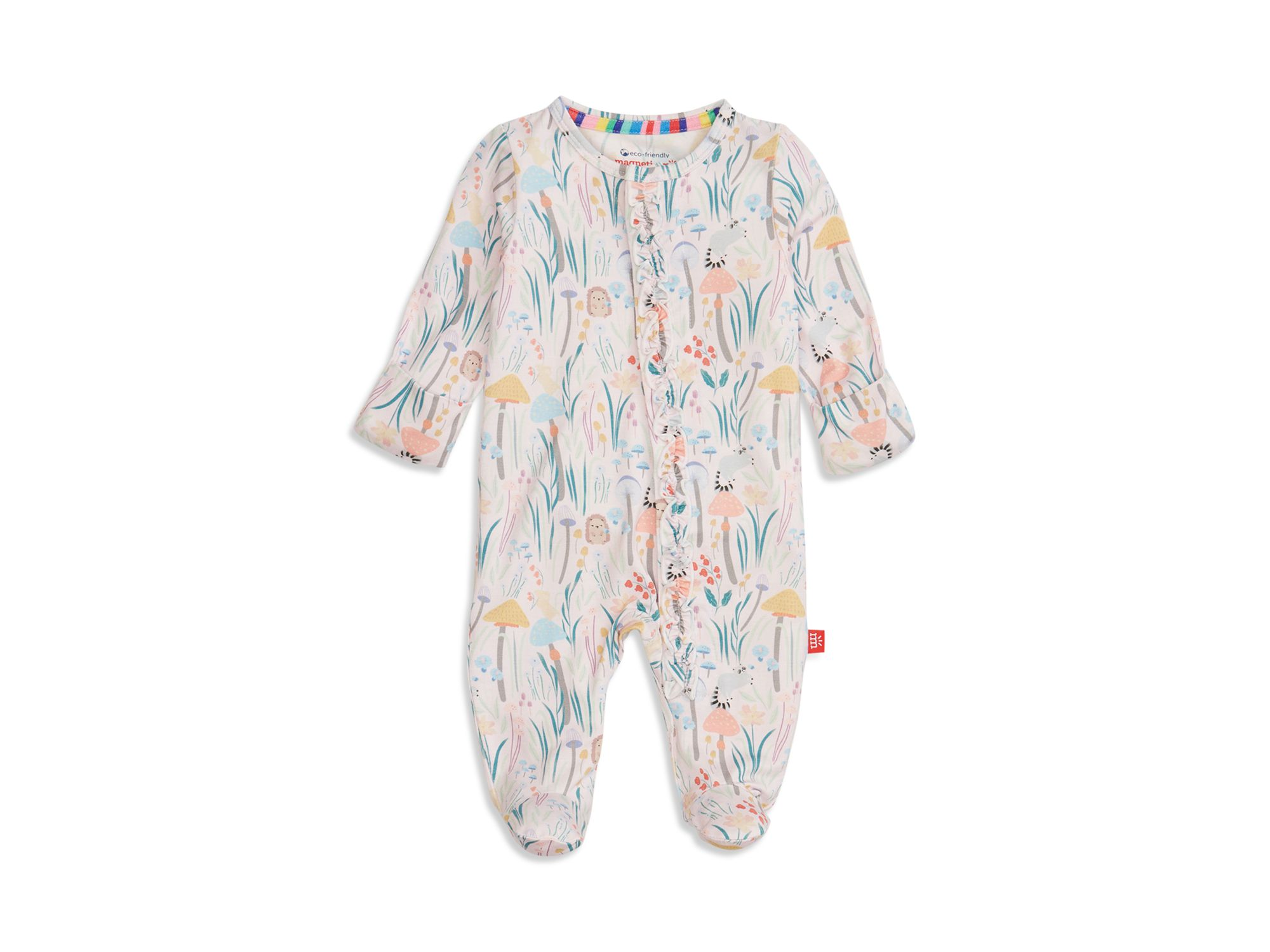 Girls' Shroom and Bloom Printed Ruffled Footie - Baby — Image 5