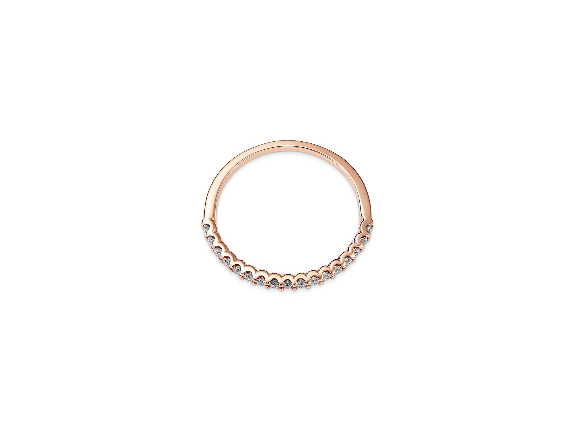 Diamond Stack Band in 14K Rose Gold, 0.25 tcw — Image 3