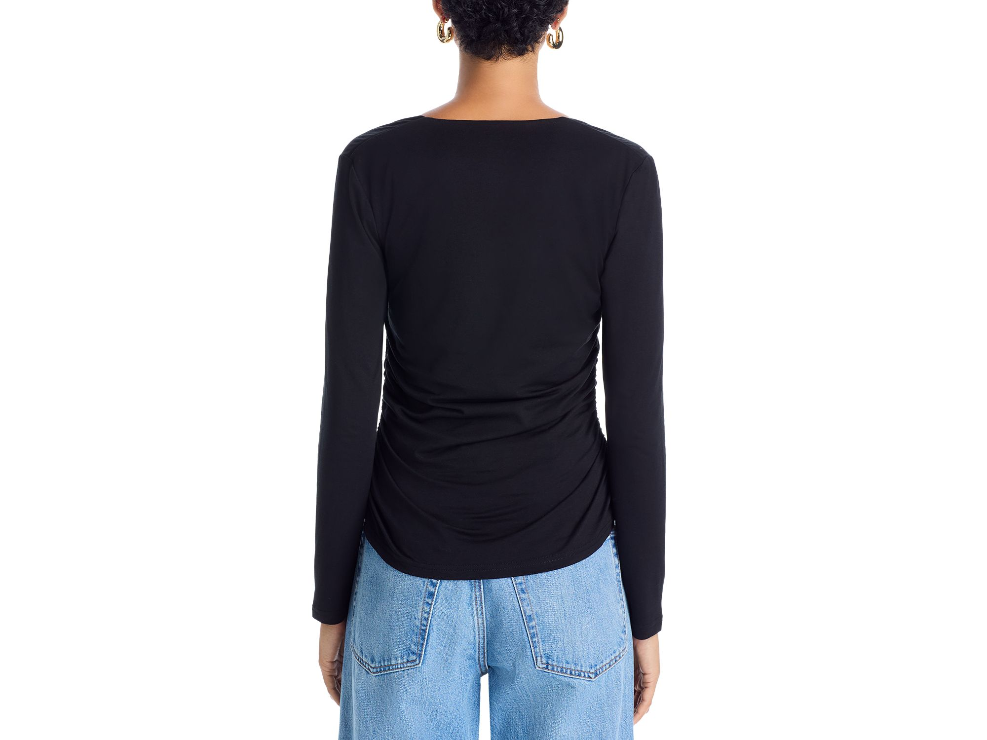 Ruched Waist Square Neck Top - Exclusive — Image 3
