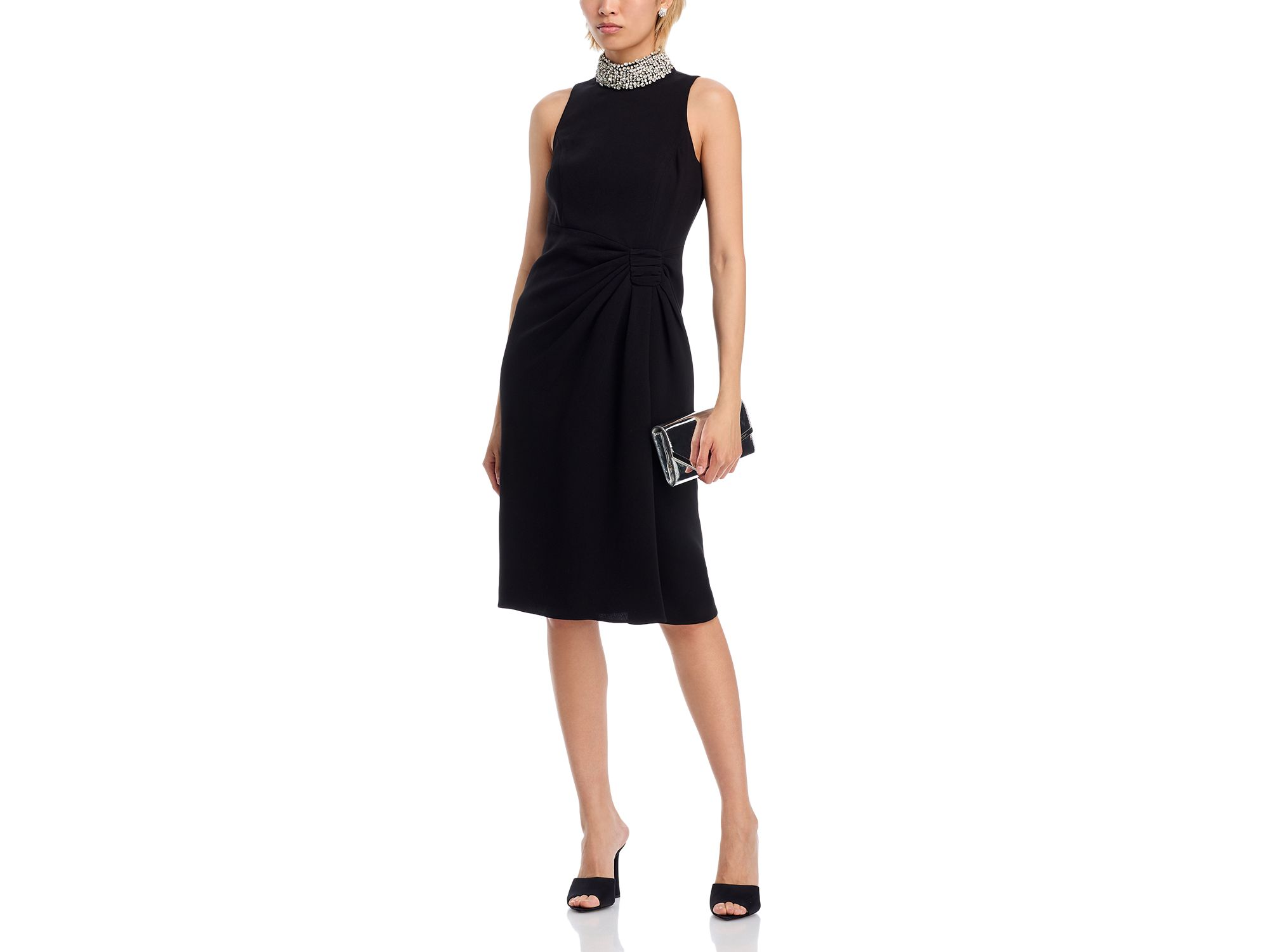 Mock Neck Sarong Dress — Image 3