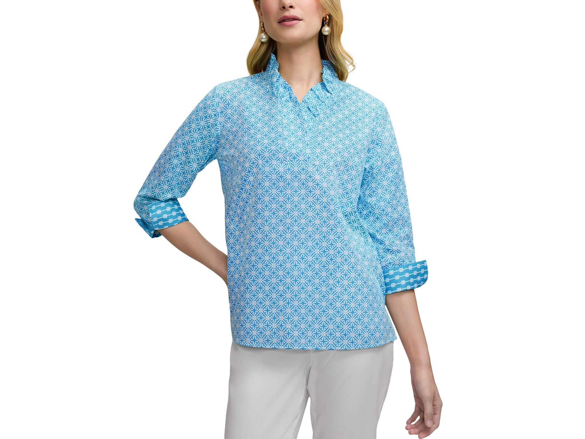 Tammy Geo Lattice Print Top — Image 3