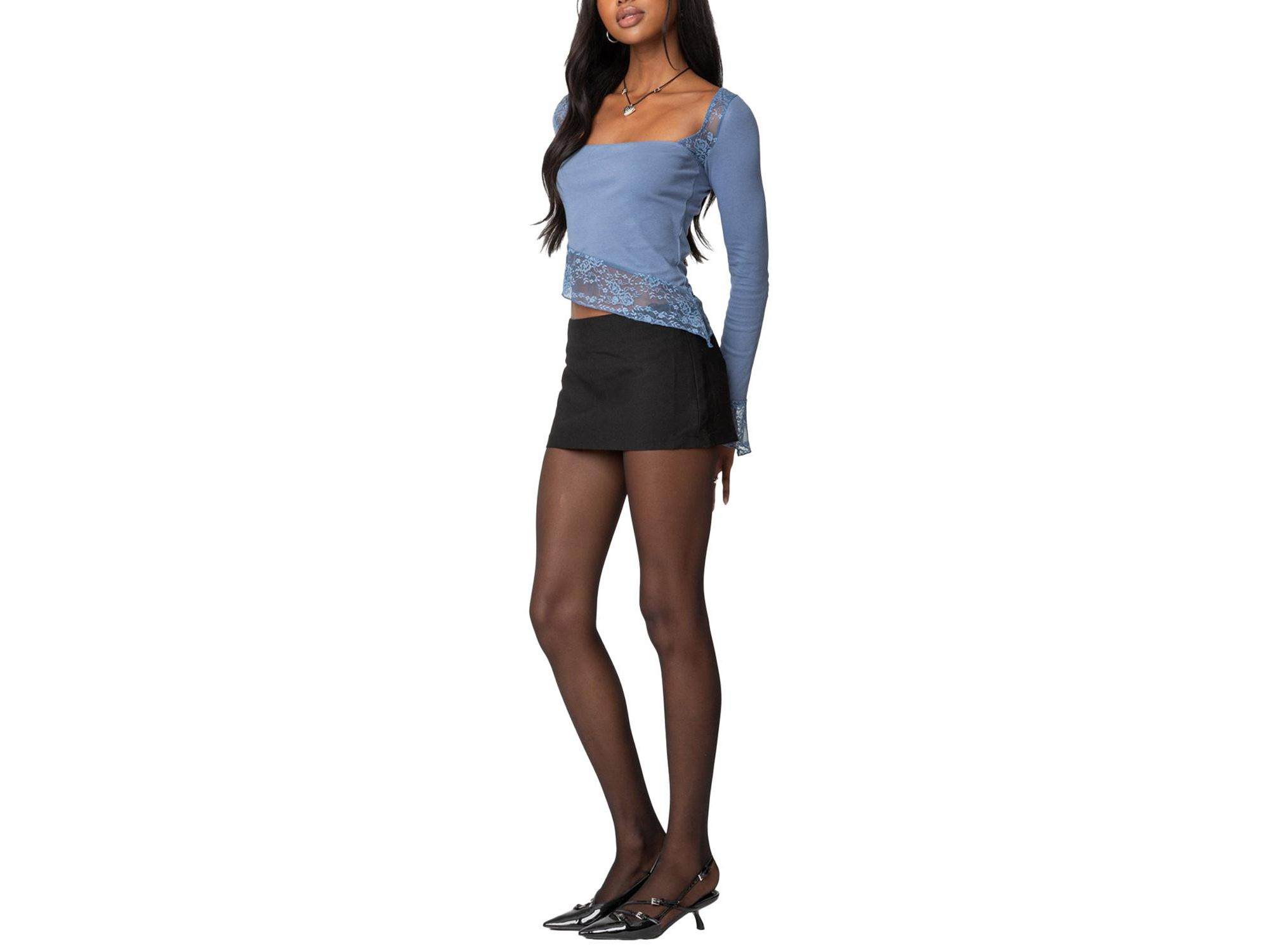 Lacey Asymmetric Square Neck Top — Image 3