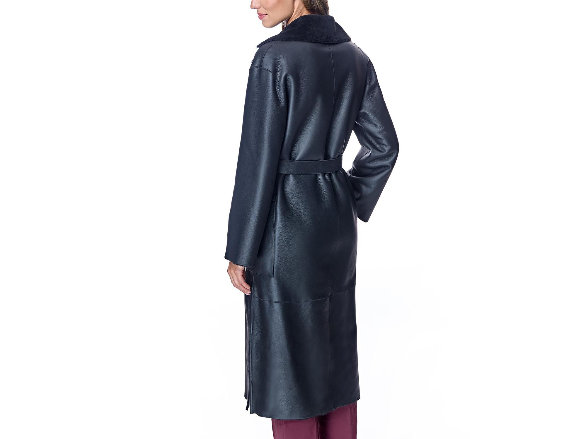 Shearling Lamb Wrap Coat — Image 6