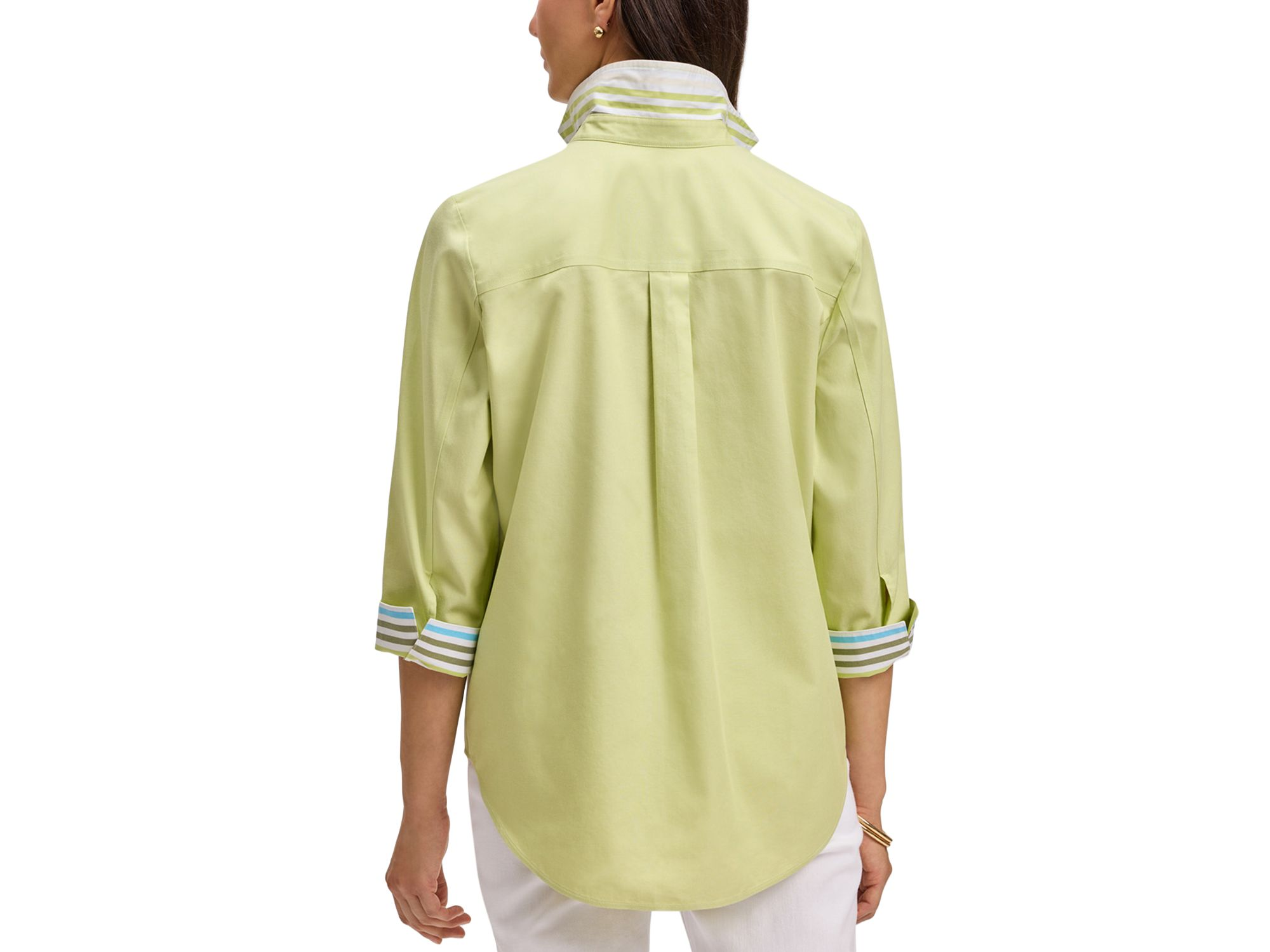 Margie 3/4 Sleeved Pinpoint Oxford Shirt — Image 4