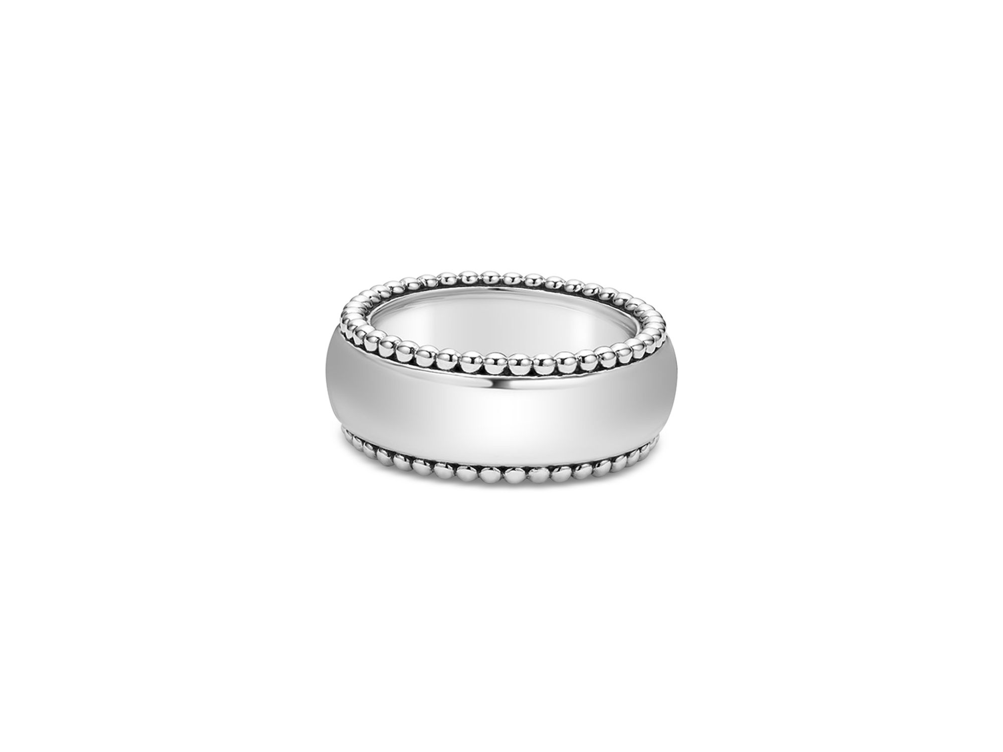 Men's Sterling Anthem Polished Caviar Bead Band - Exclusive — Image 5