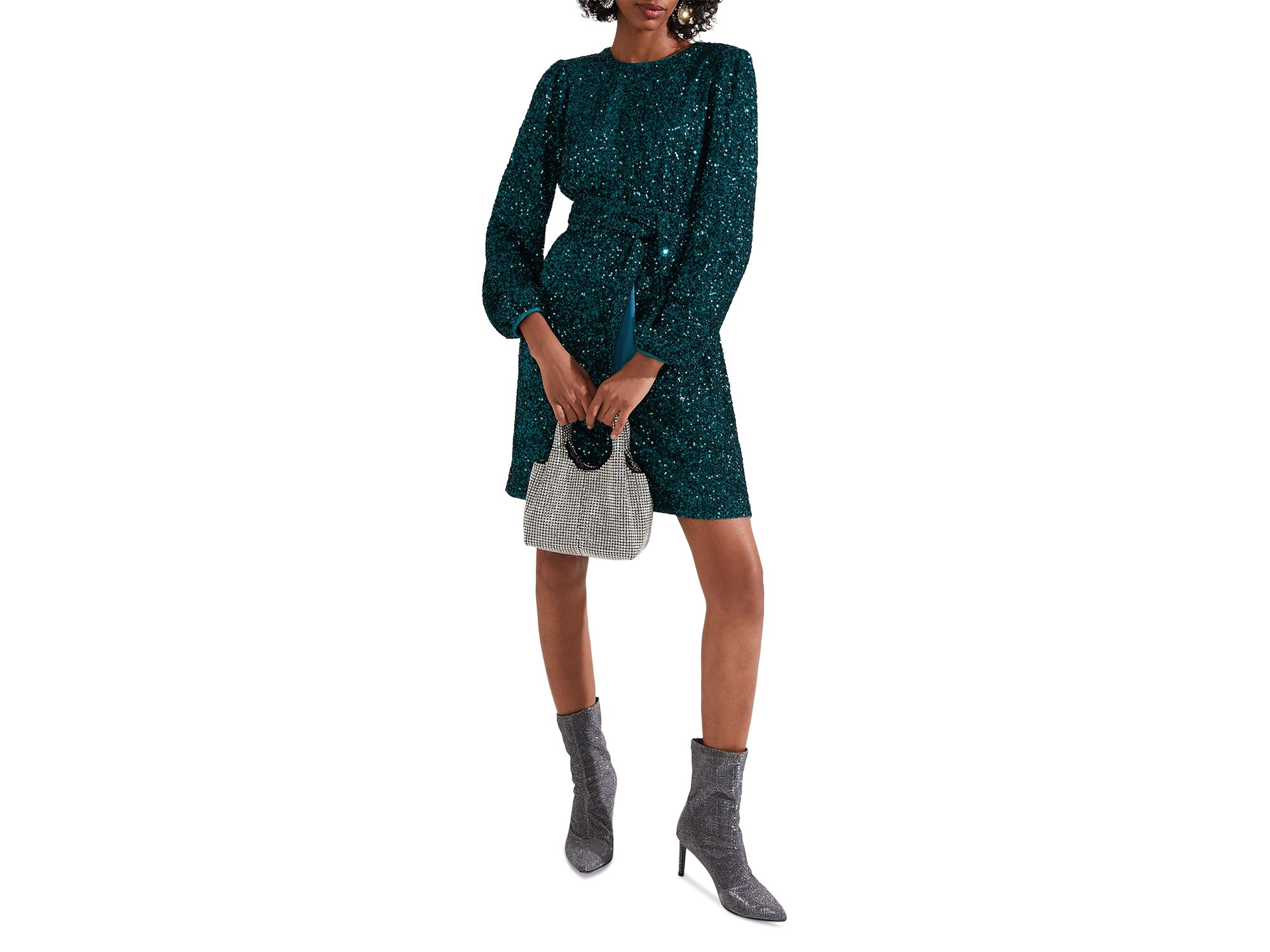 Bette Tie-Waist Sequin Dress — Image 9