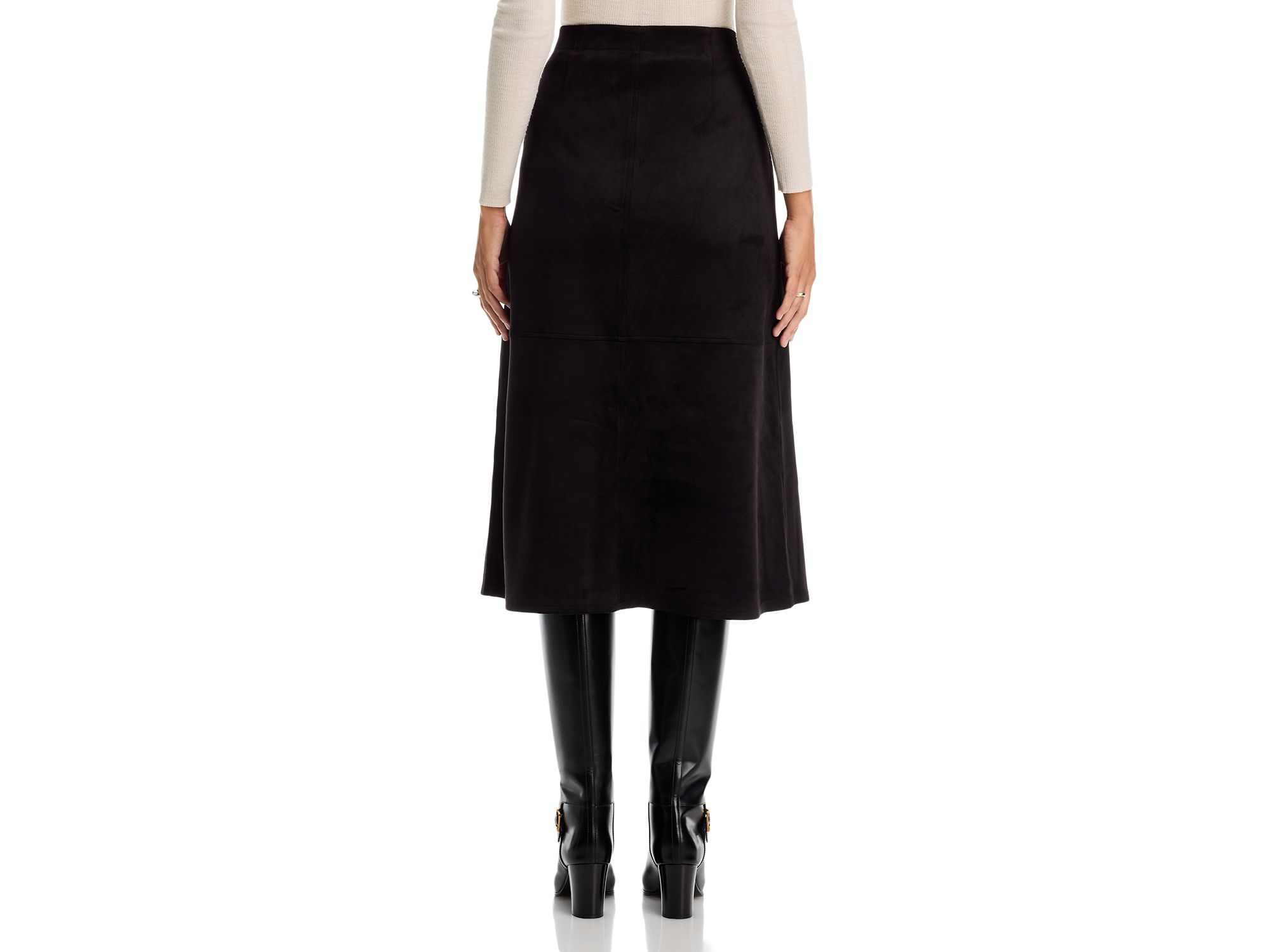 Faux Suede A Line Skirt — Image 3