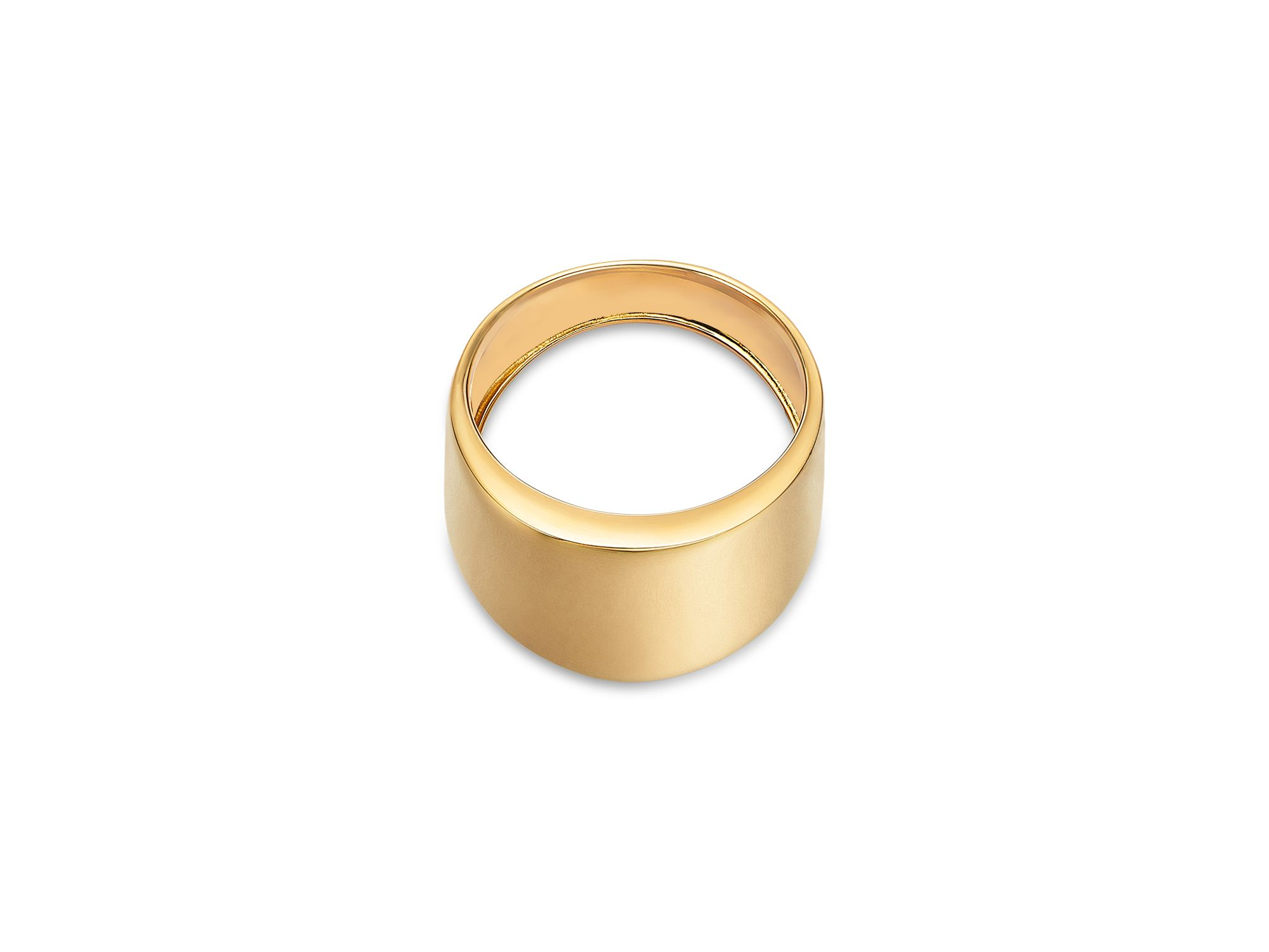 Cigar Band Ring in 14K Yellow Gold — Image 3