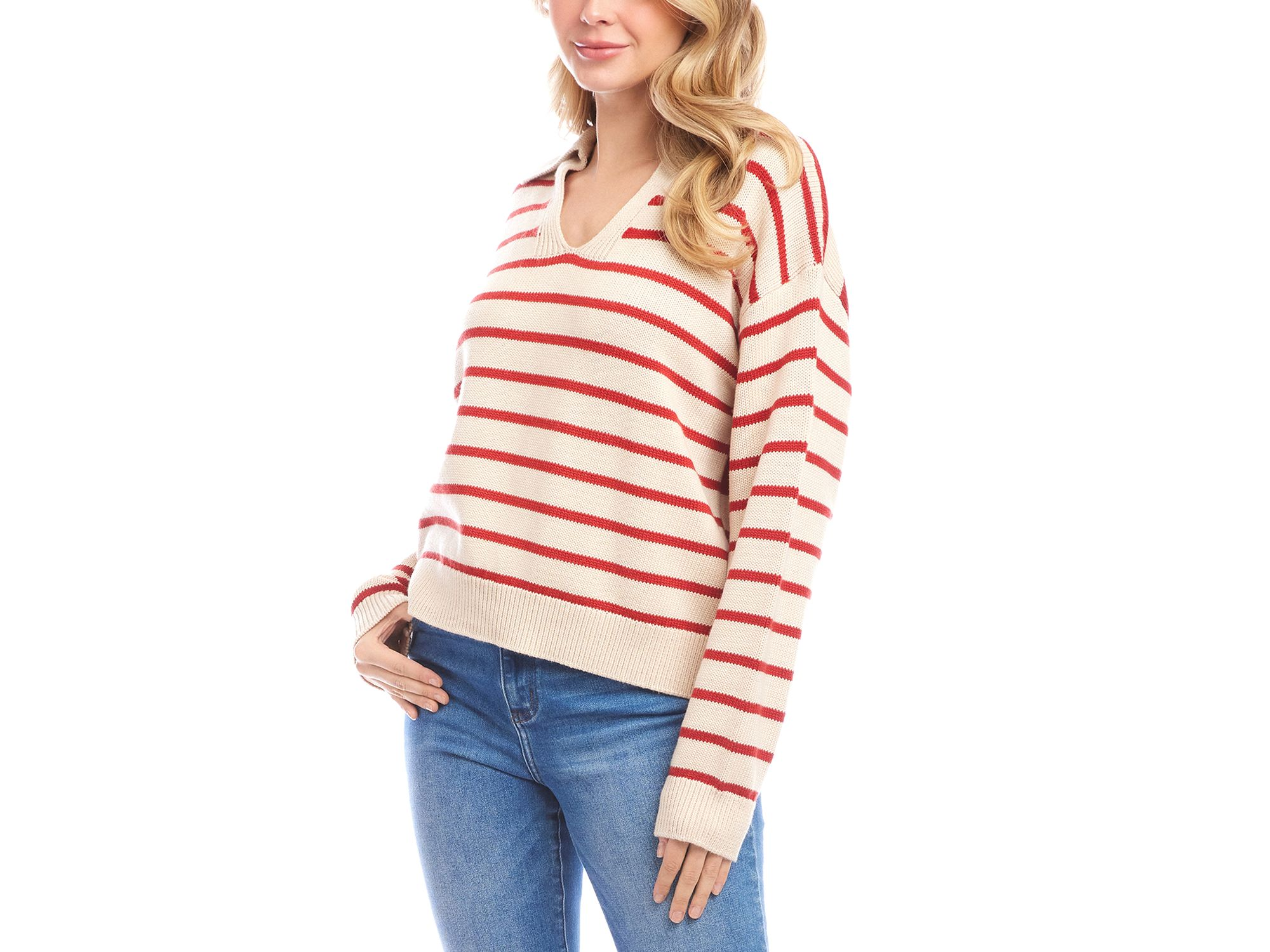 Stripe Polo Sweater — Image 3