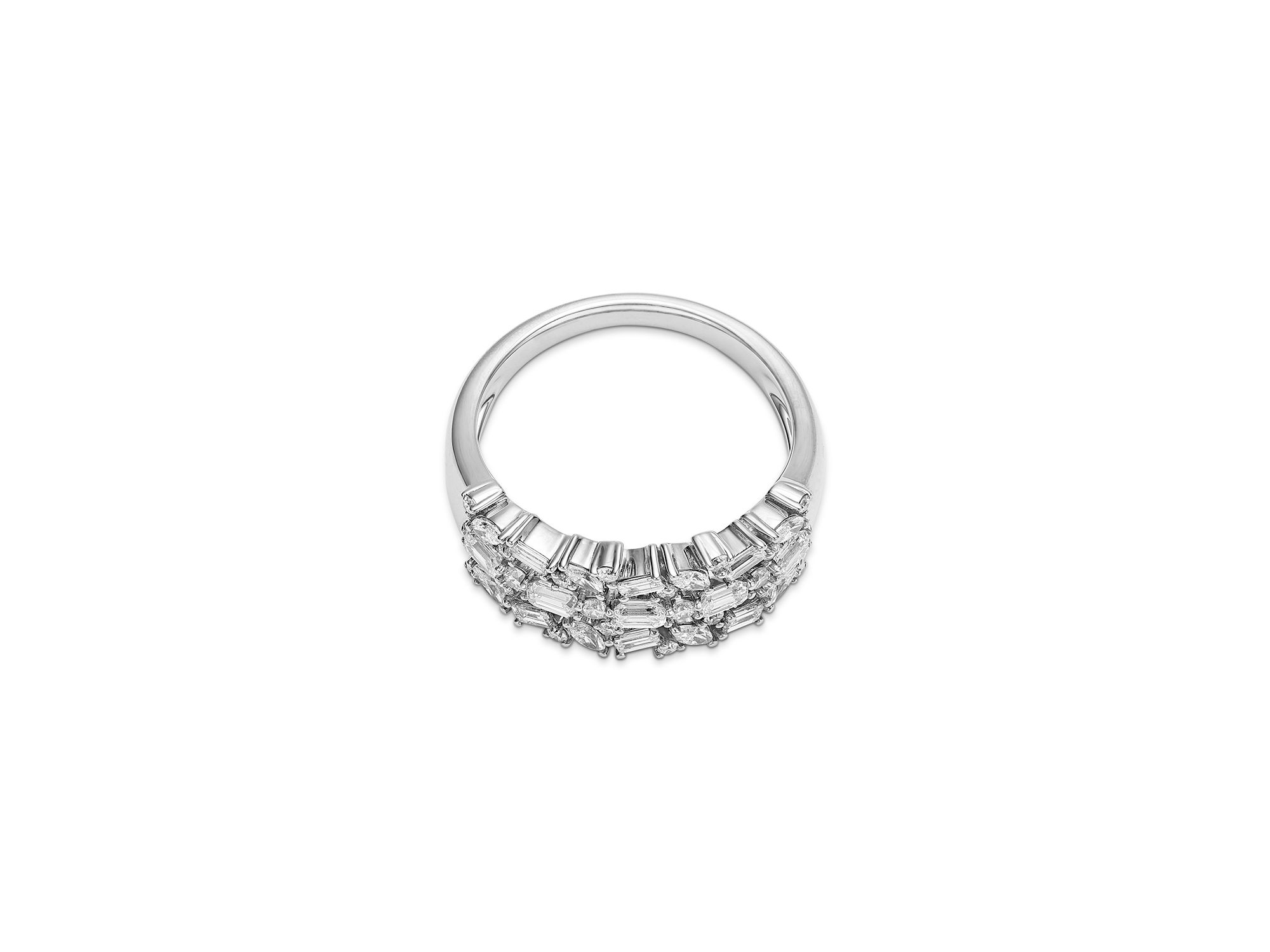 Diamond Mixed Cut Band in Platinum, 1.07 tcw — Image 3