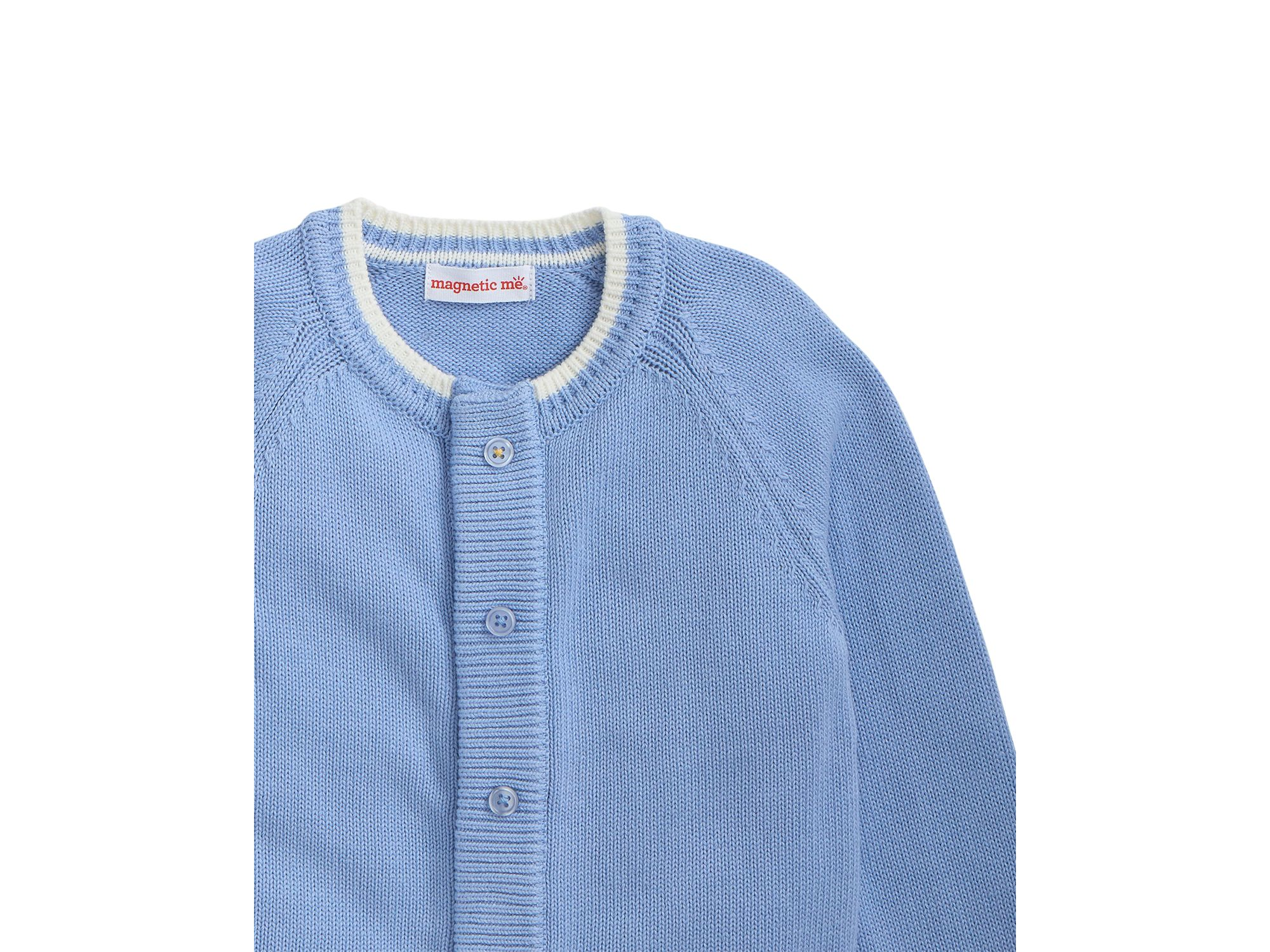 Boys' Crewneck Tipping Magnetic Cardigan - Little Kid — Image 3