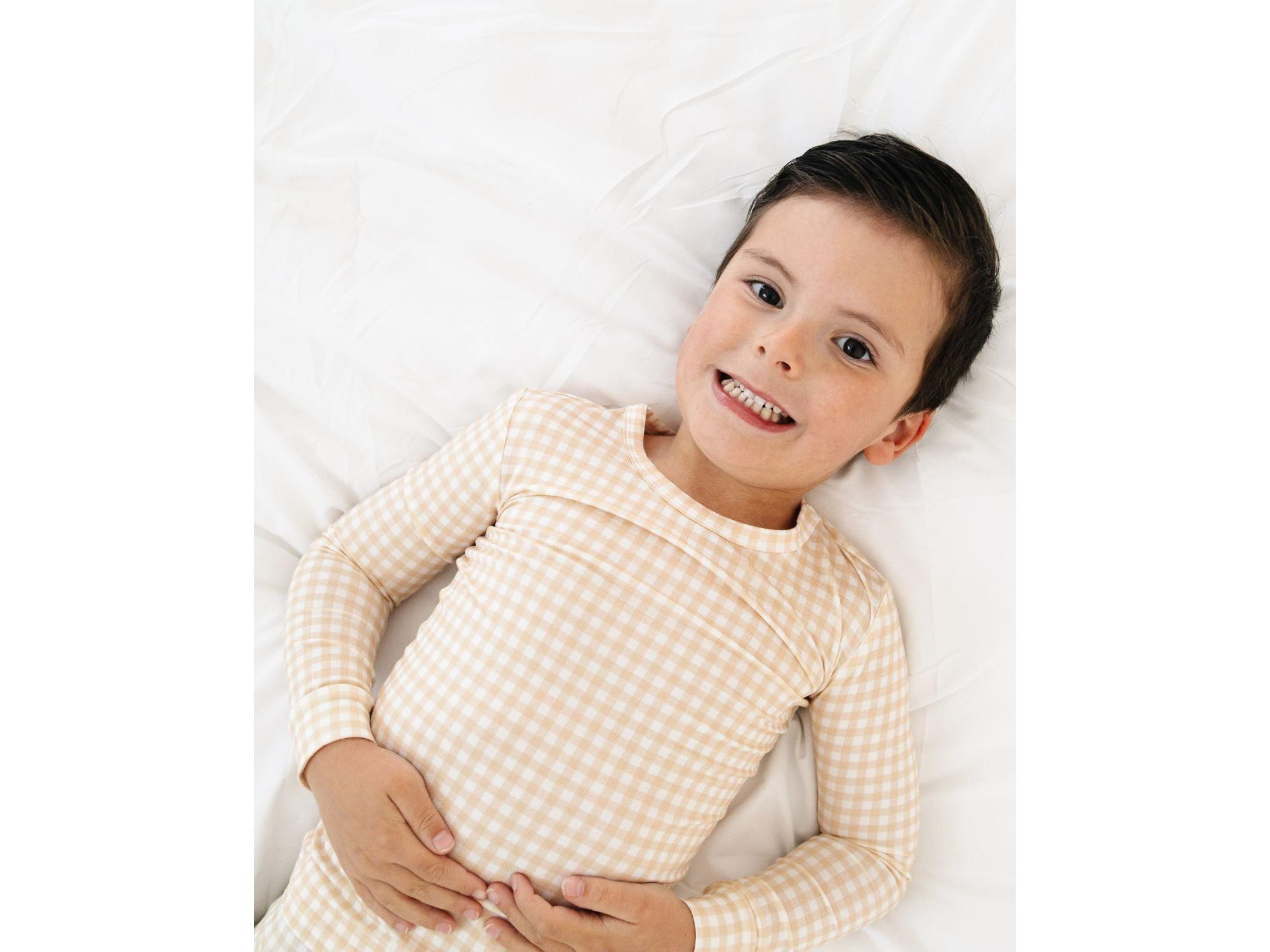 Boys' Sandstone Gingham Pajama Set - Baby, Little Kid — Image 4