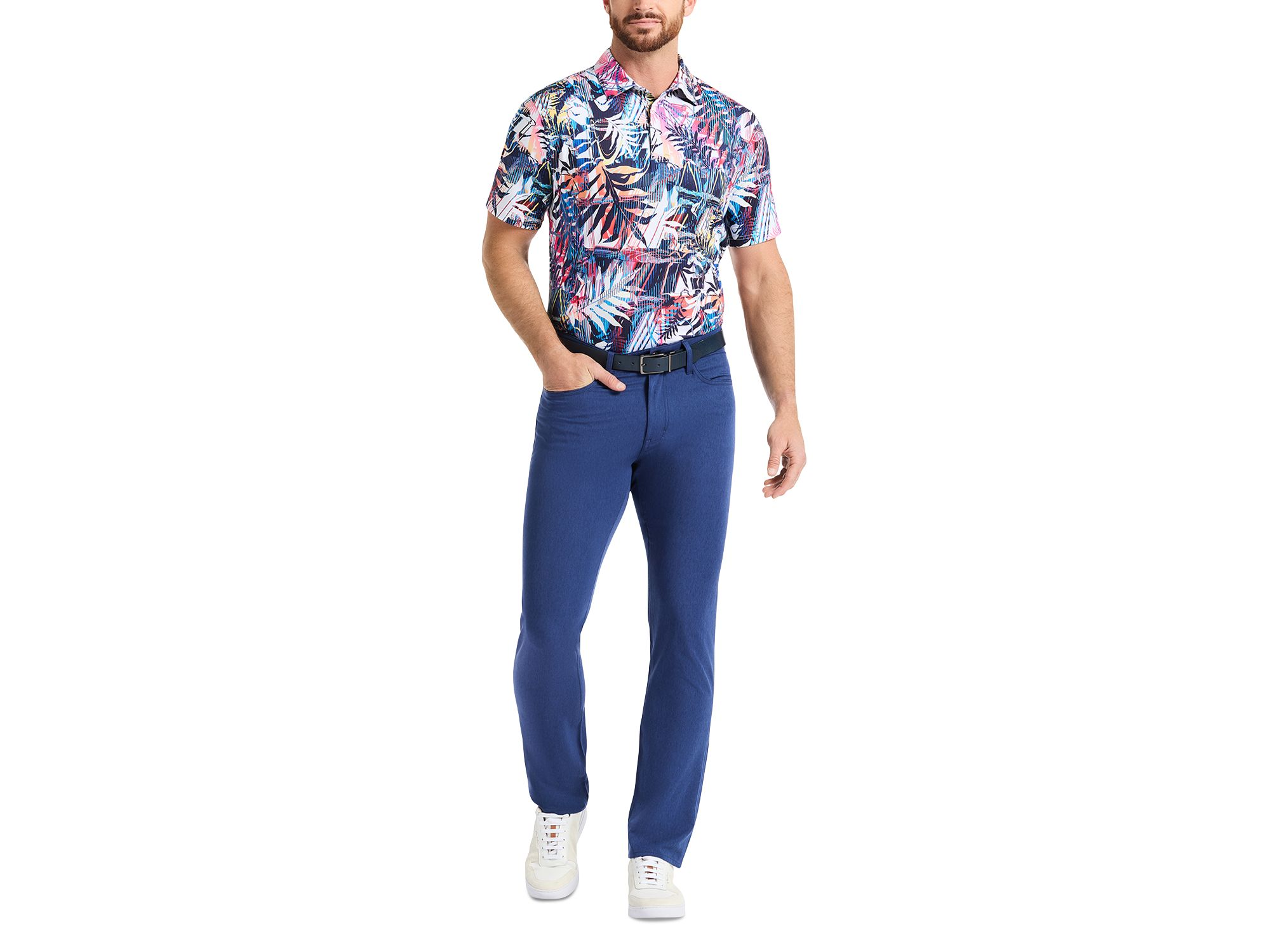 Palm Dreams Knit Polo Shirt — Image 7