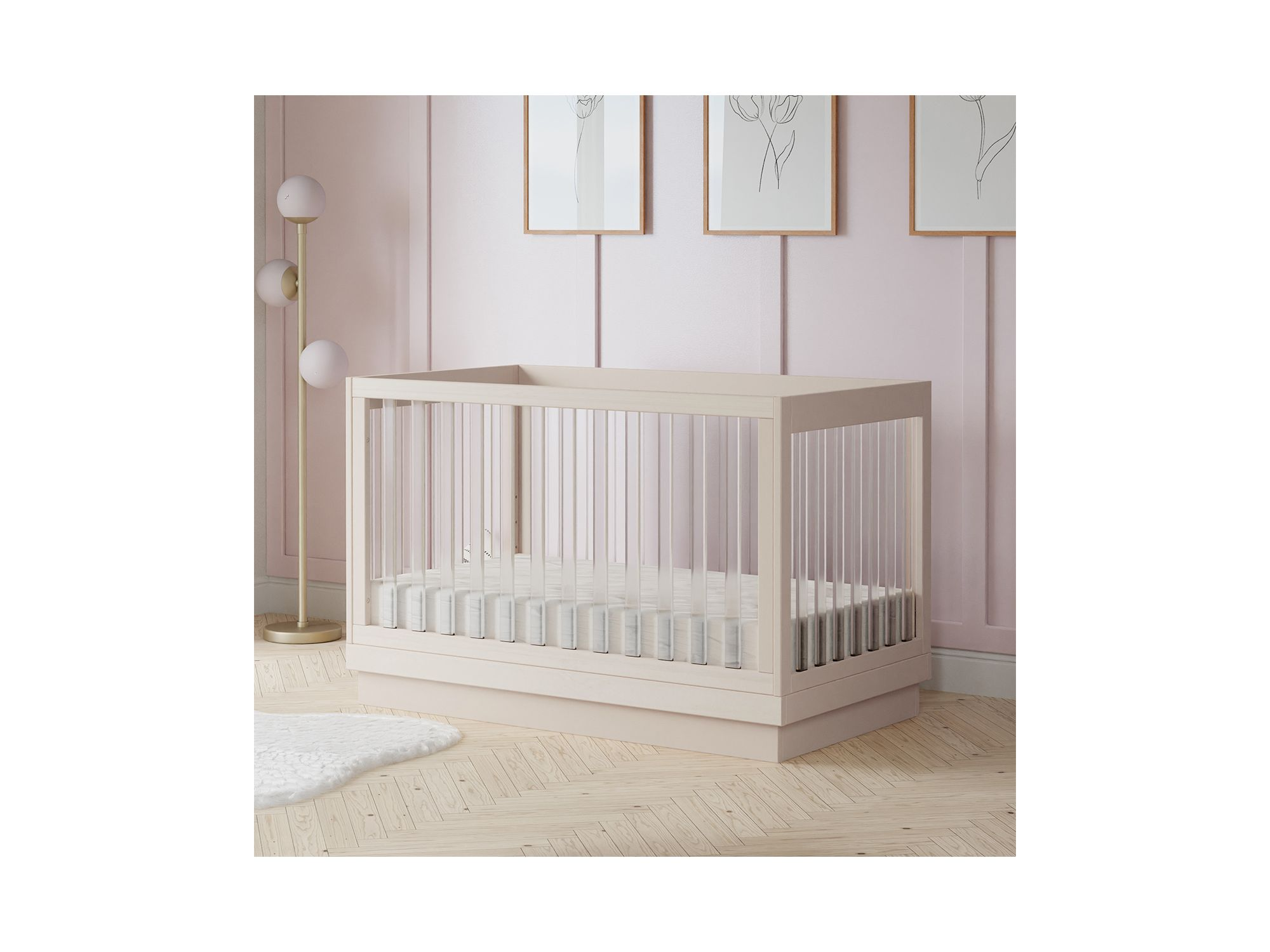 Harlow Acrylic 3-in-1 Convertible Crib — Image 4